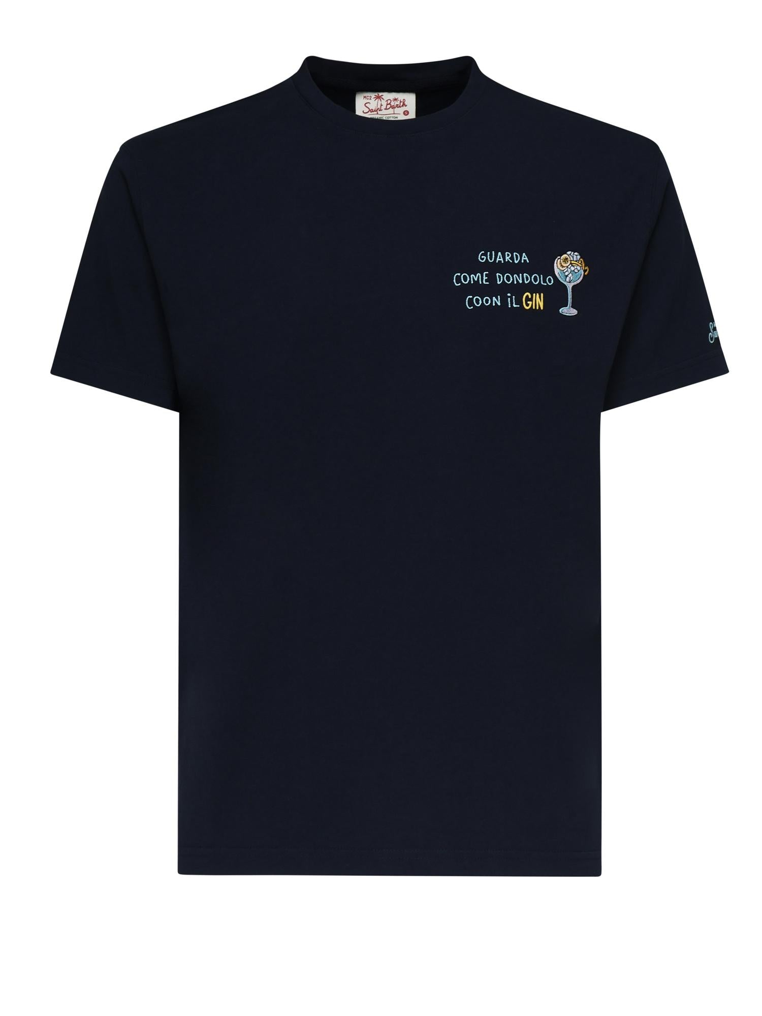 T-shirt Portofino con ricamo POT0001 05574H MC2 SAINT BARTH