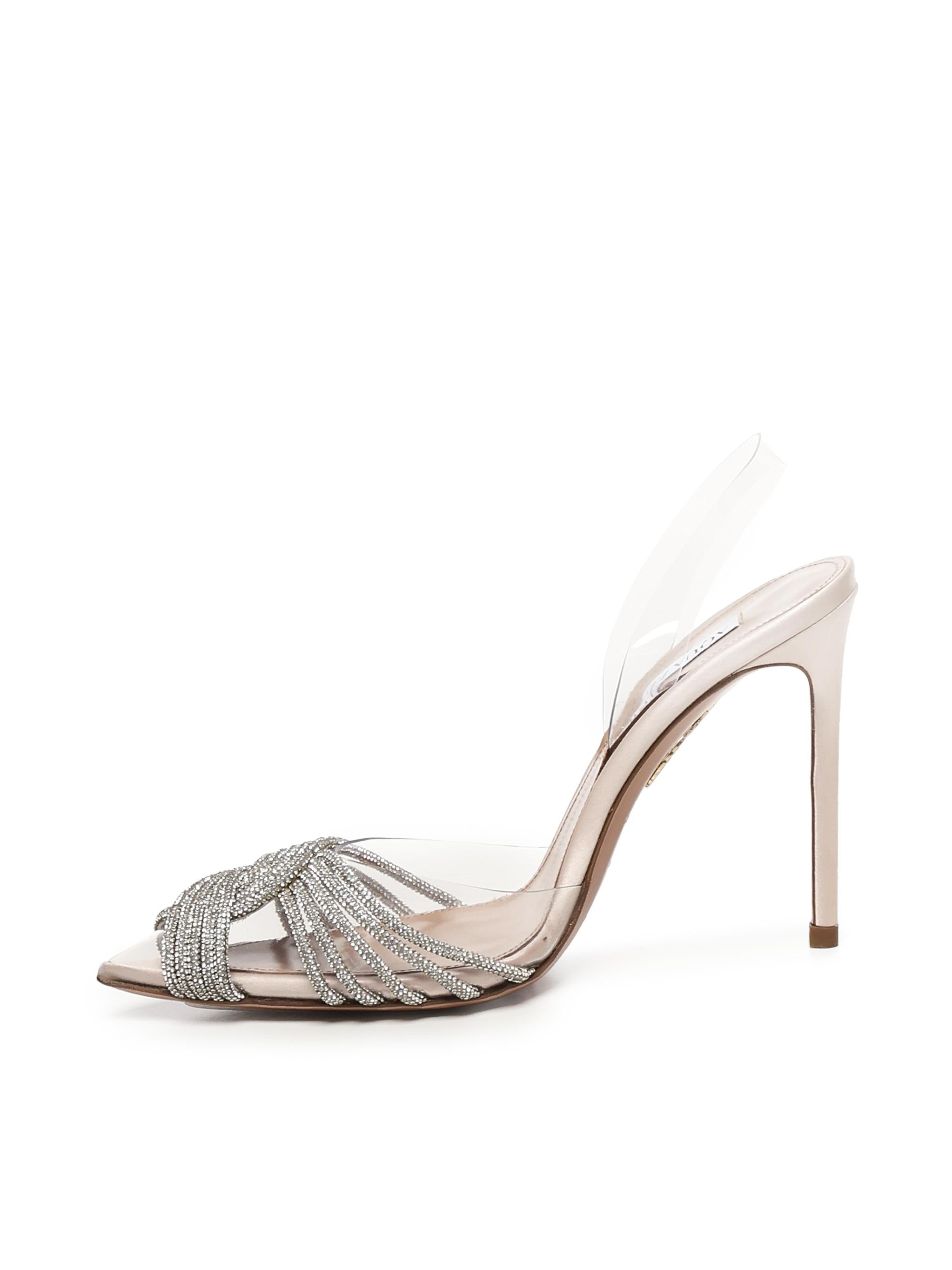 Décolleté Gatsby in PVC con cristalli GASHIGL0 SAPFE4 AQUAZZURA