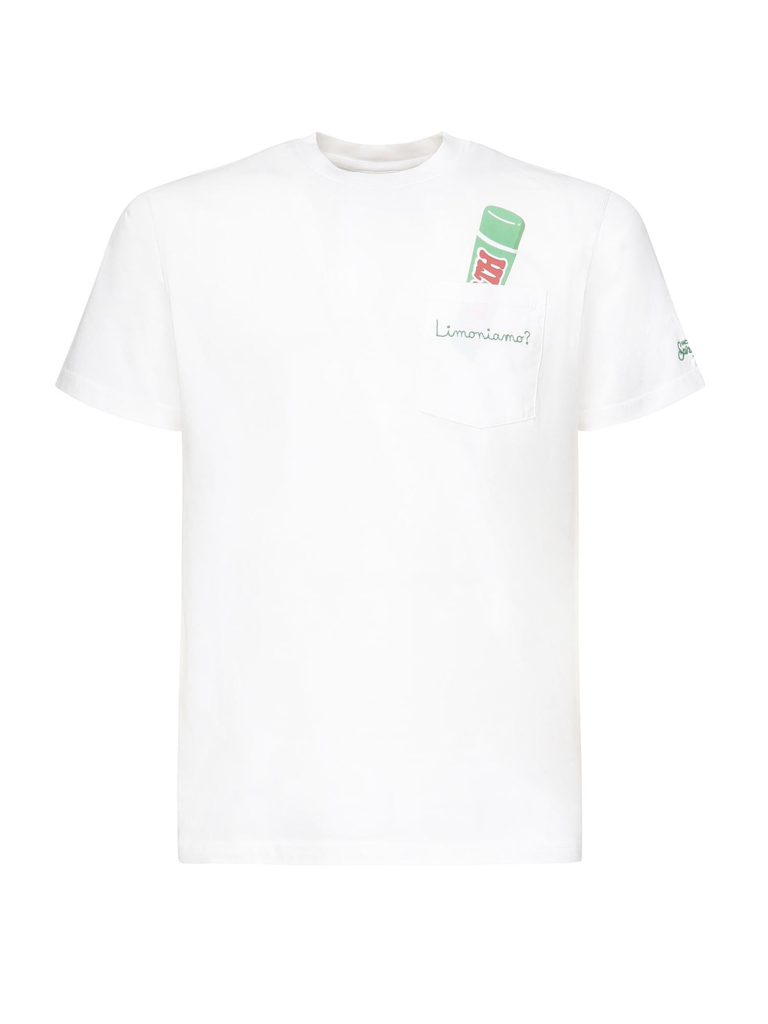 T-shirt Austin con ricamo e stampa AUS0001 05606H MC2 SAINT BARTH