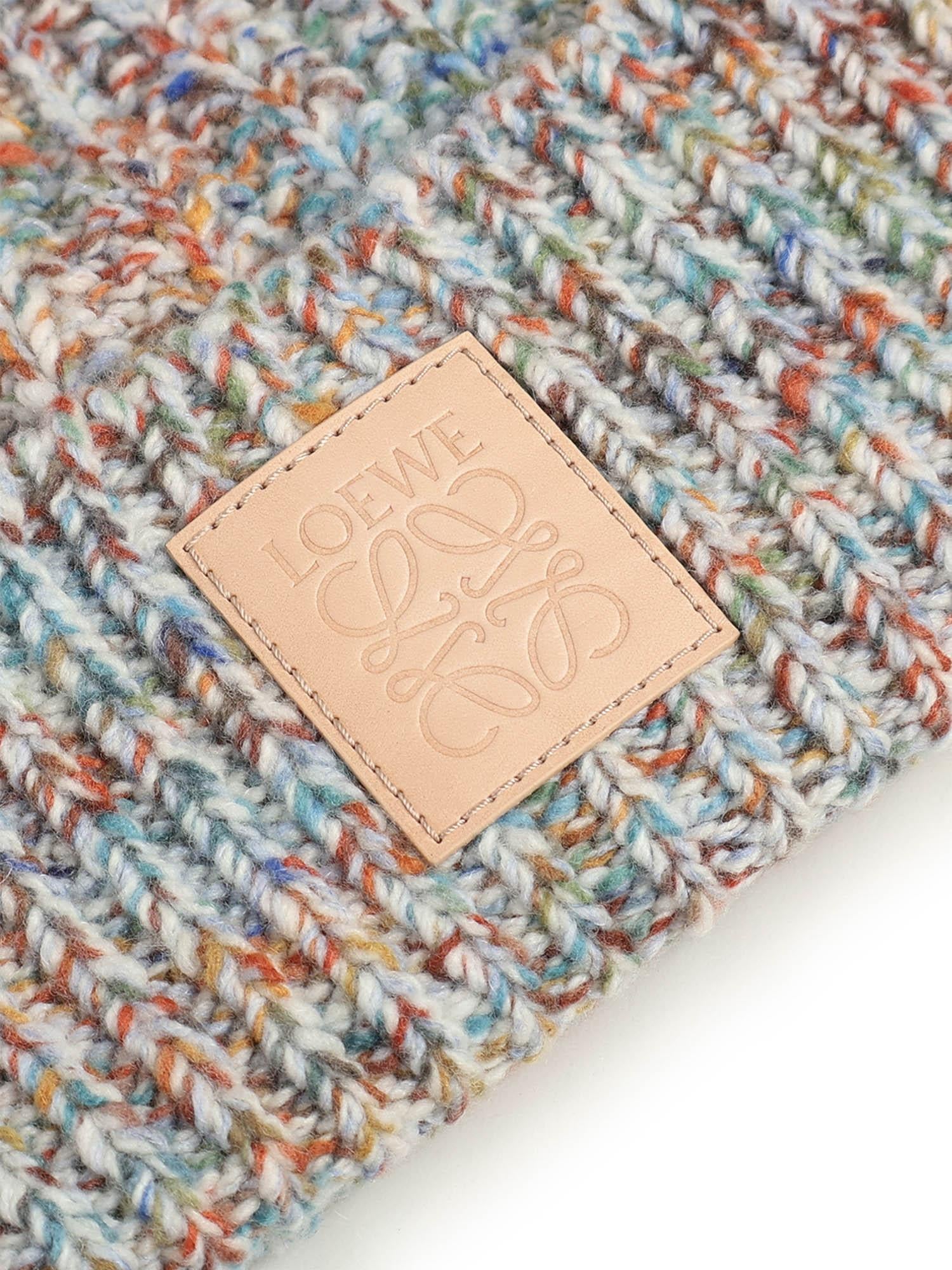 Berretto in misto lana e cashmere KSA9OT2X03 9990 LOEWE