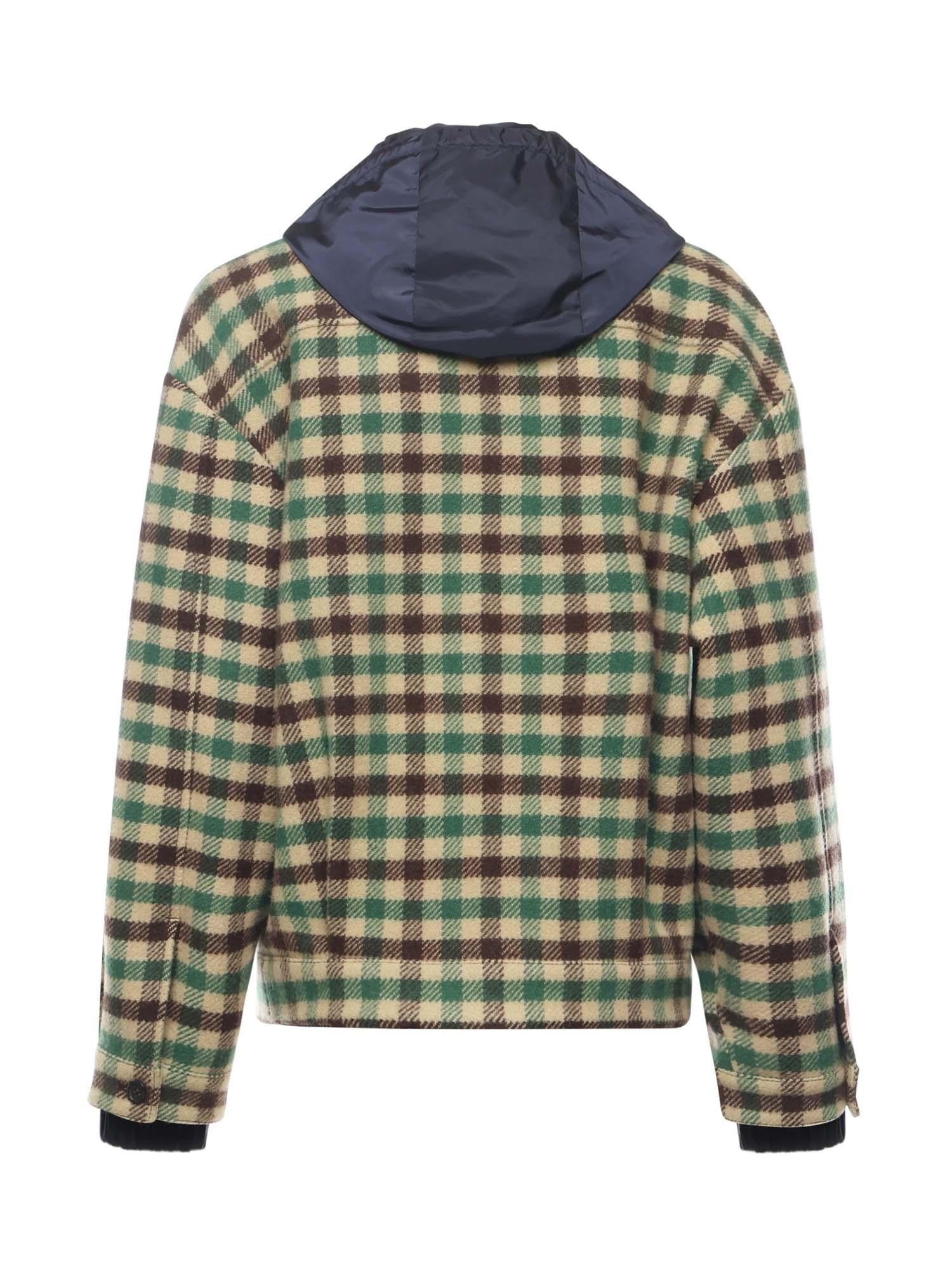 Blouson check con logo ML1268 175XF04QG MIU MIU