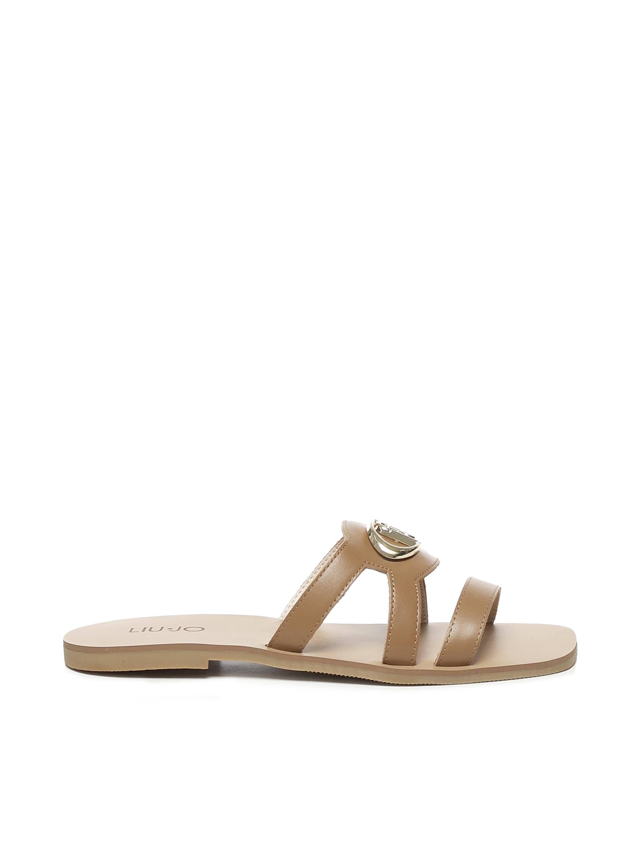 Ciabatte flat con logo SA5083P0102S1853 LIU JO