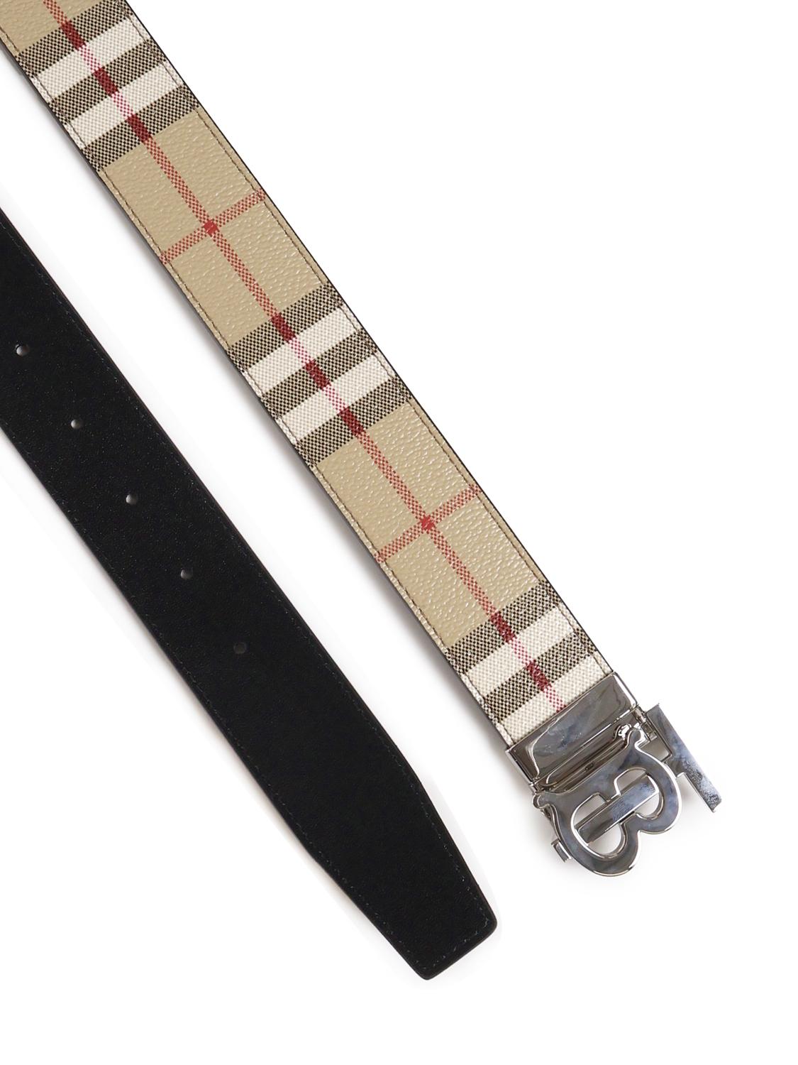 Cintura TB reversibile in pelle e Check 8069853 A7026 BURBERRY
