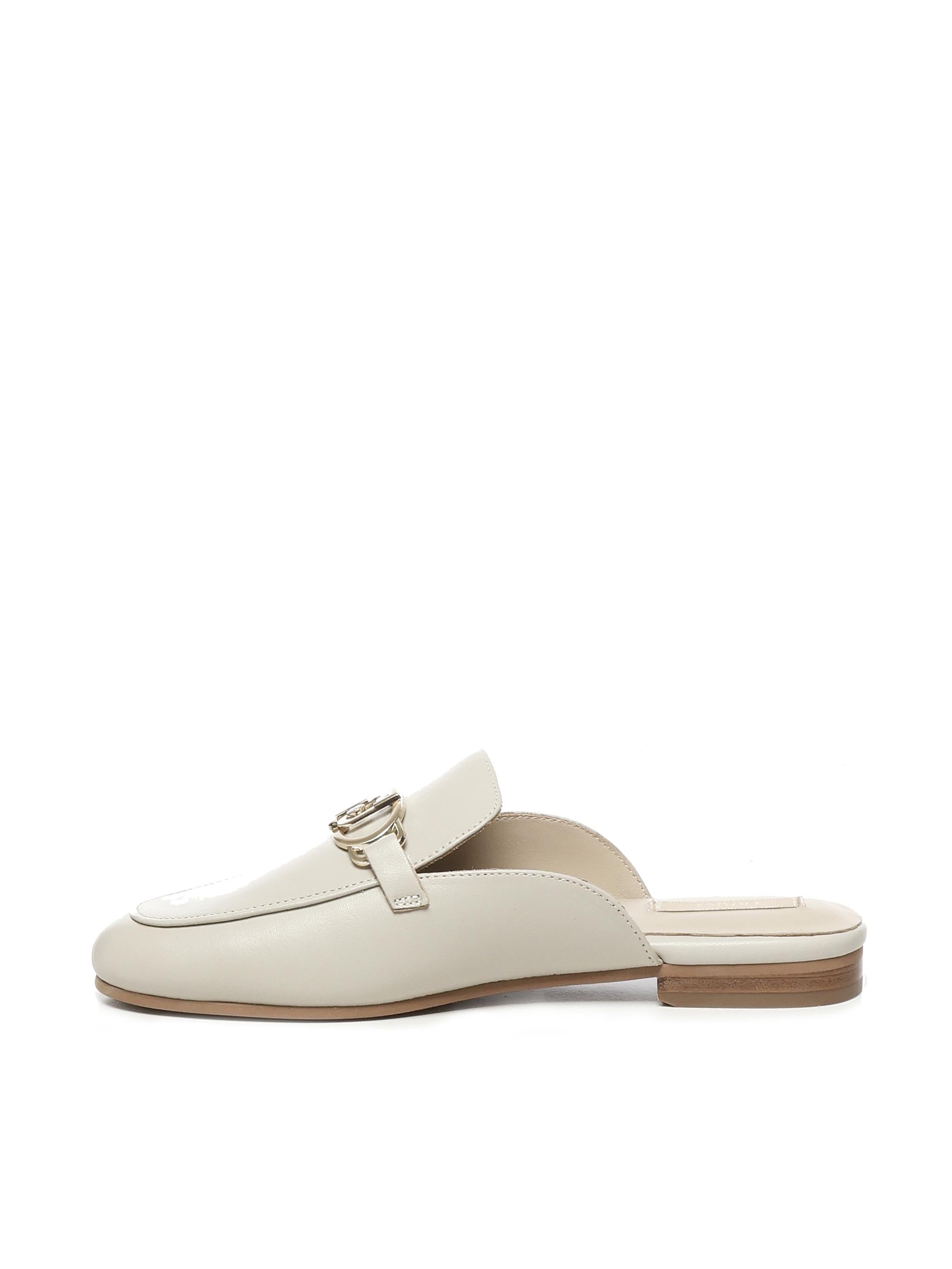 Slippers in pelle con logo SA5035PX460S3625 LIU JO