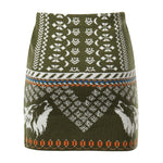 Mini gonna in maglia di cotone jacquard GOKD07059 V3 INSPIRED BY AKEP