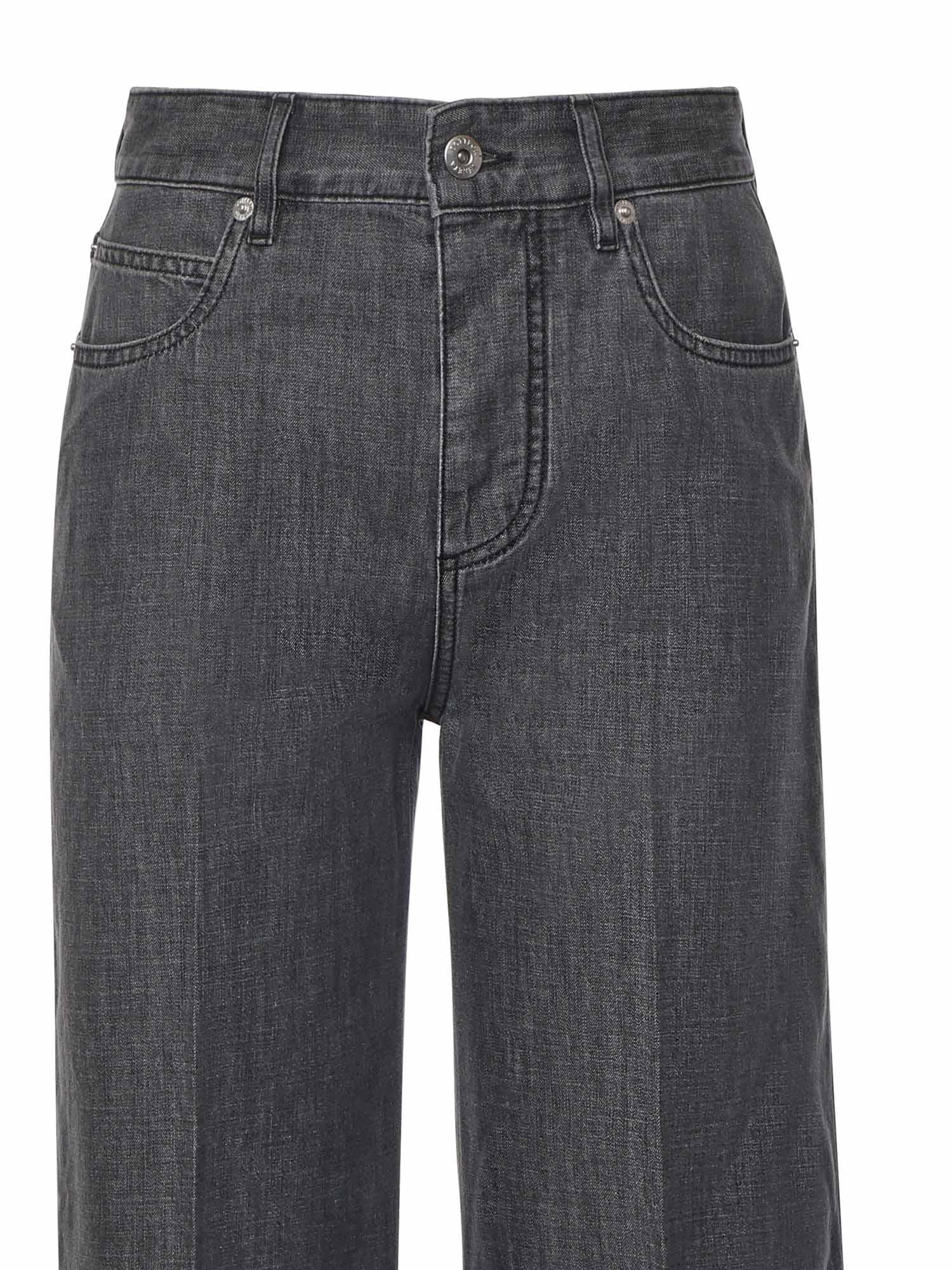 Jeans a palazzo in denim 841027 V5SO01003 BOTTEGA VENETA