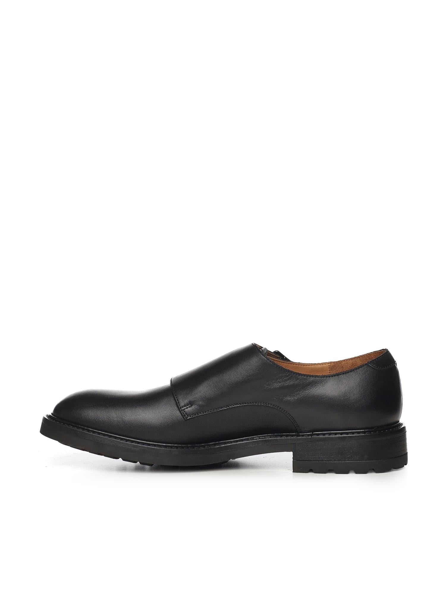 Scarpe Monk strap in pelle 68046 NERO ALEXANDER HOTTO