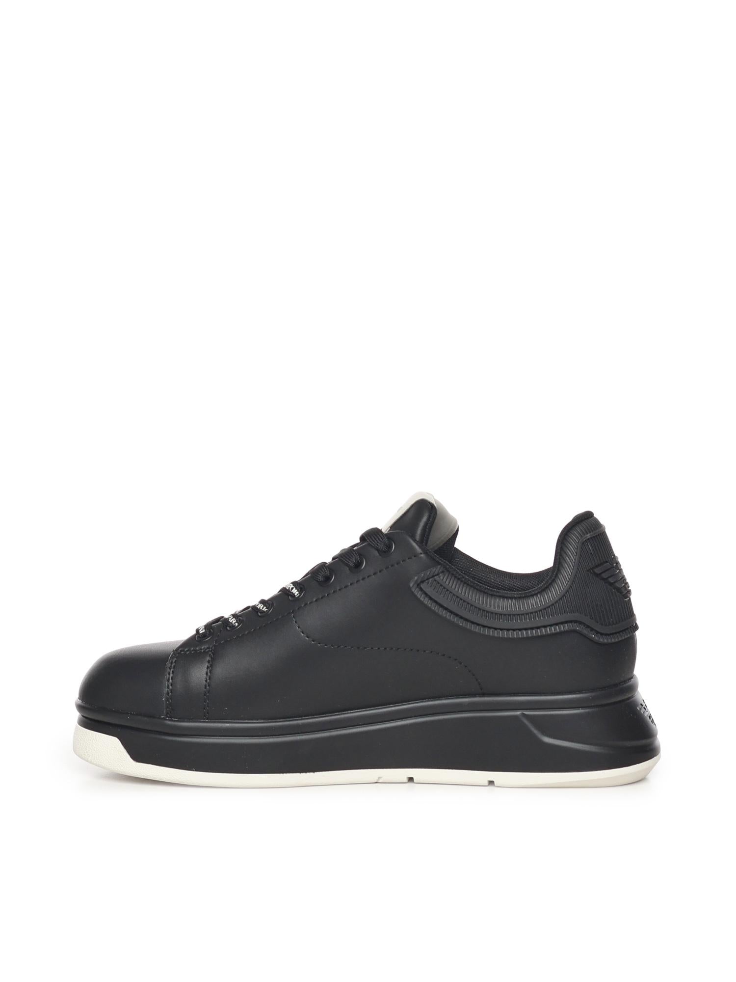Sneaker in pelle con logo<BR/> EM003663 AF18212MC105 EMPORIO ARMANI