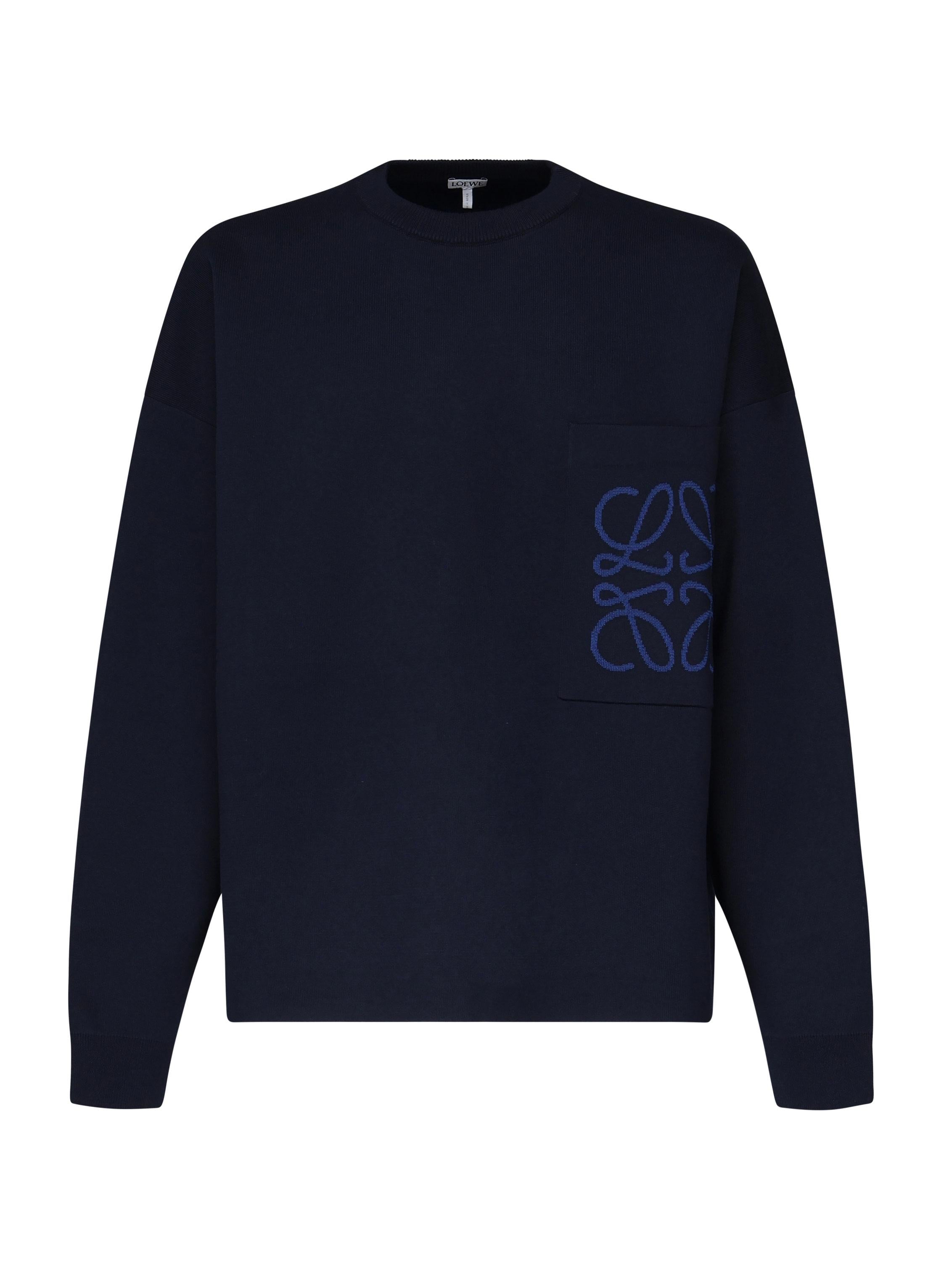 Maglia Anagram in cotone con tasca H526Y14KKI 5110 LOEWE