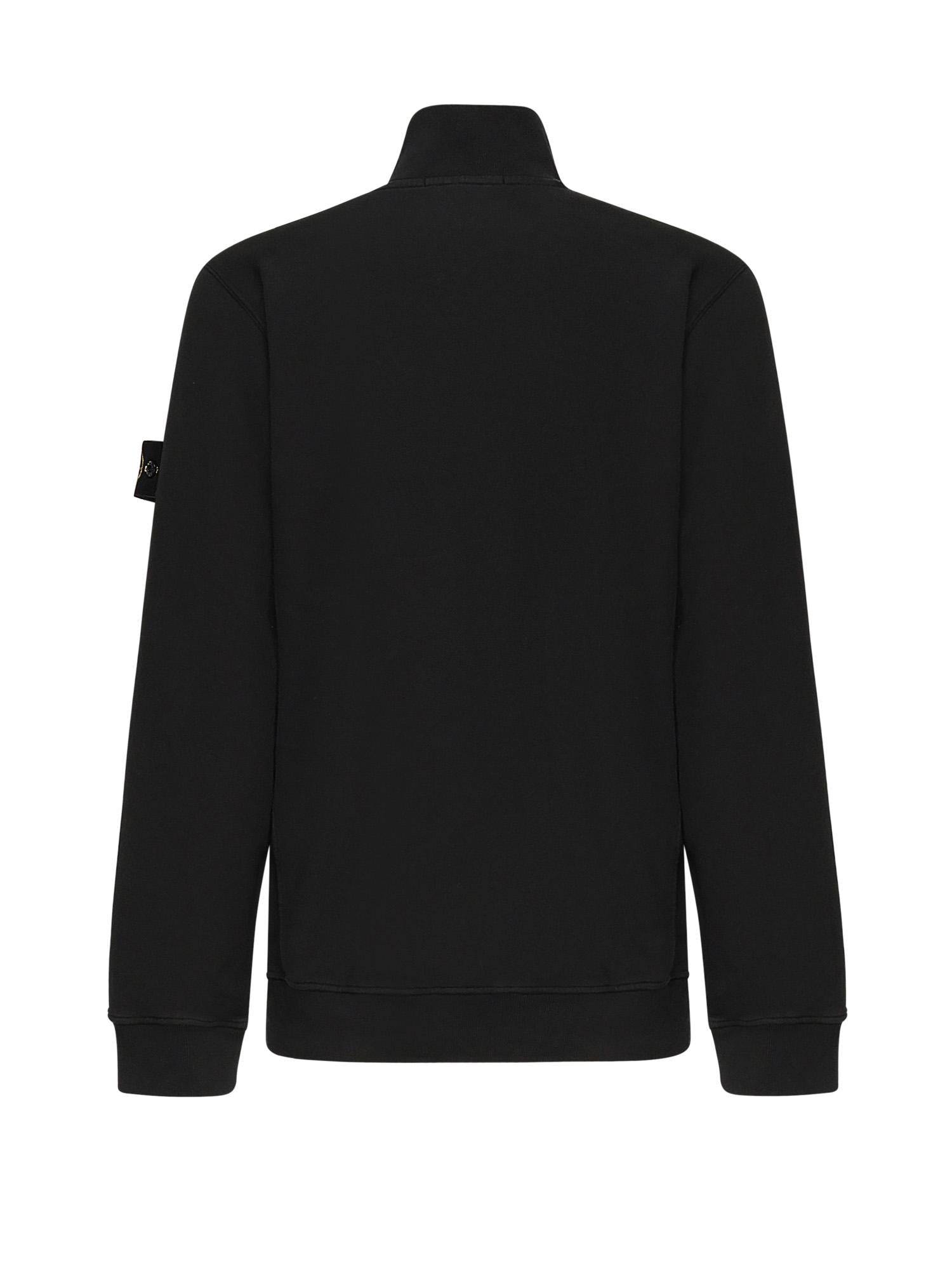 Felpa con zip e logo<BR/> K2S156100068 S0A20V0029 STONE ISLAND