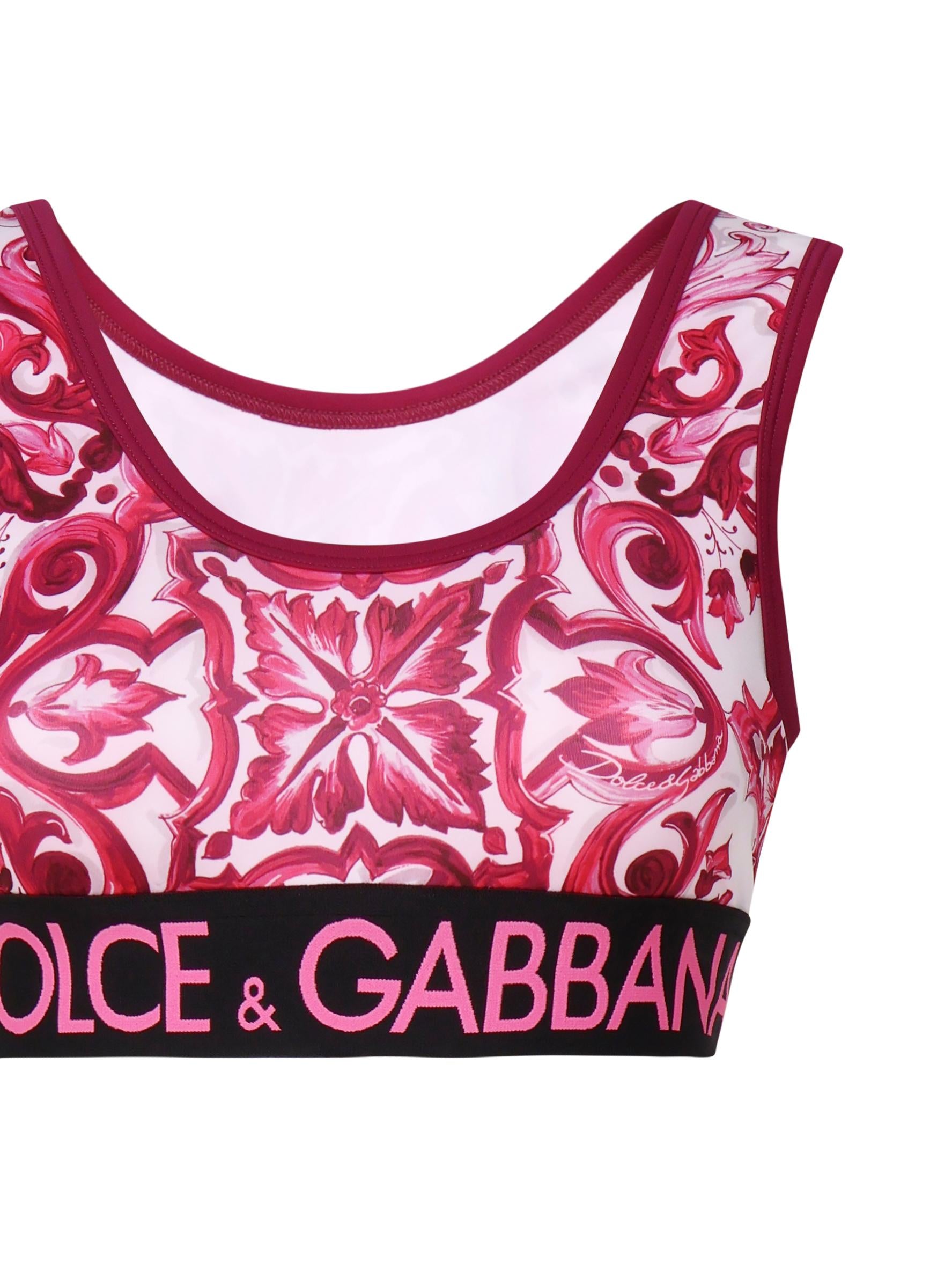 Top sportivo Majolica F777YT FPG7BH83TN DOLCE & GABBANA