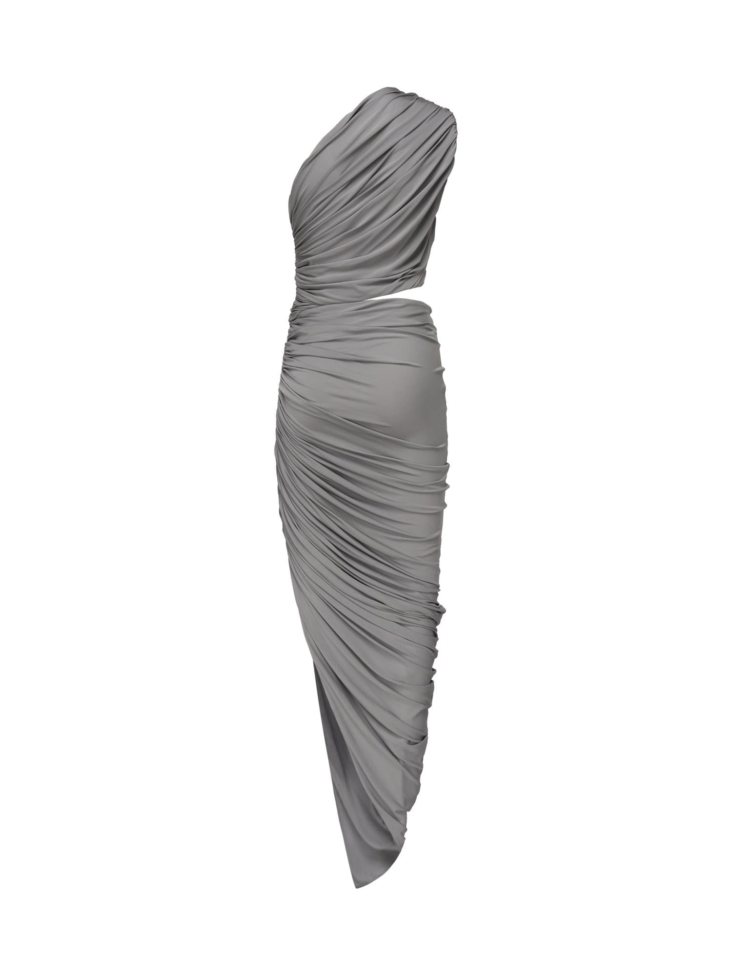 Abito midi cut-out asimmetrico AA9R1330J050B 859 ALAIA