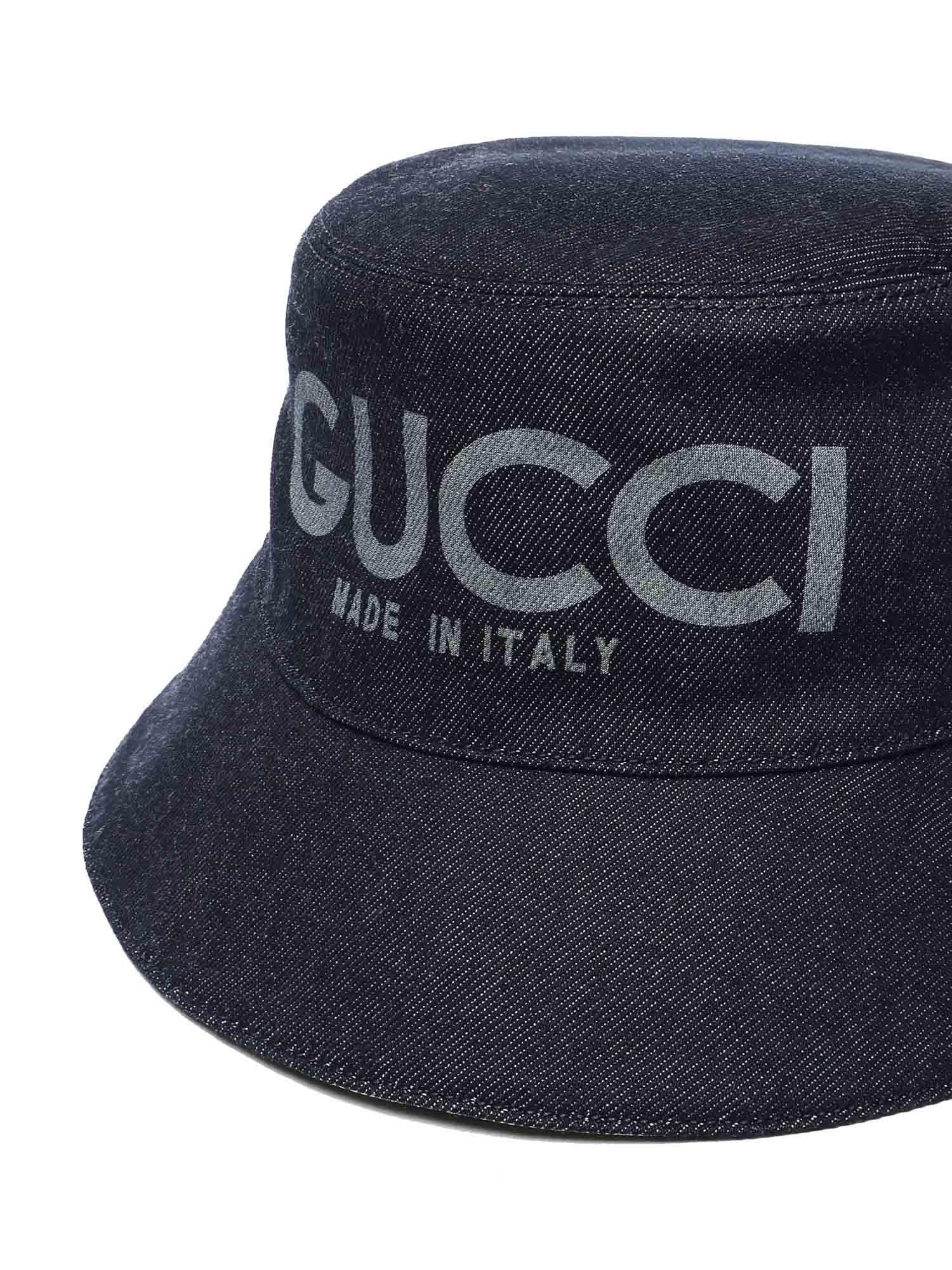Cappello da pescatore in denim 803042 3HA5W4000 GUCCI