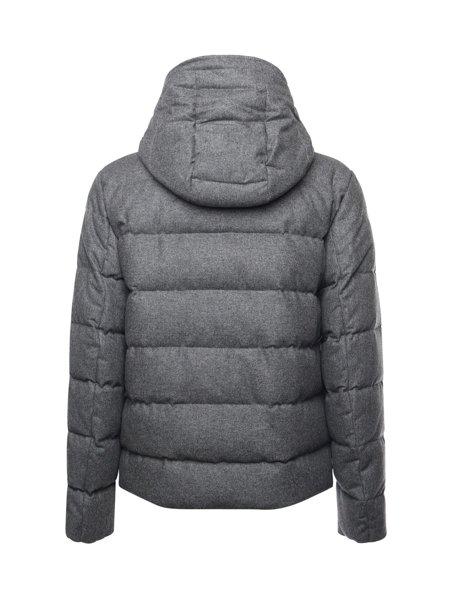 Piumino double front in flanella di lana cardata<BR/> NAM32510620WGZ B605 FAY