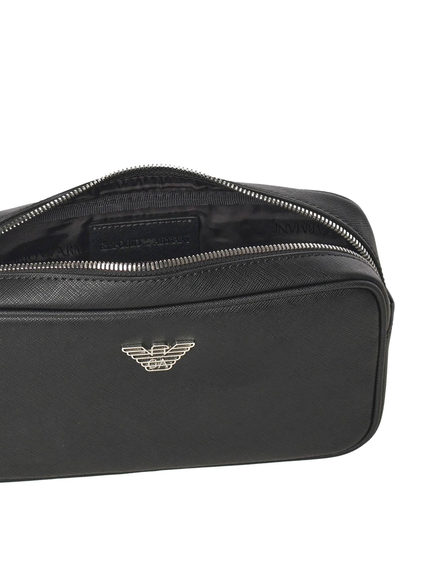 Beauty case in pelle con logo Y4R356 Y138E81072 EMPORIO ARMANI