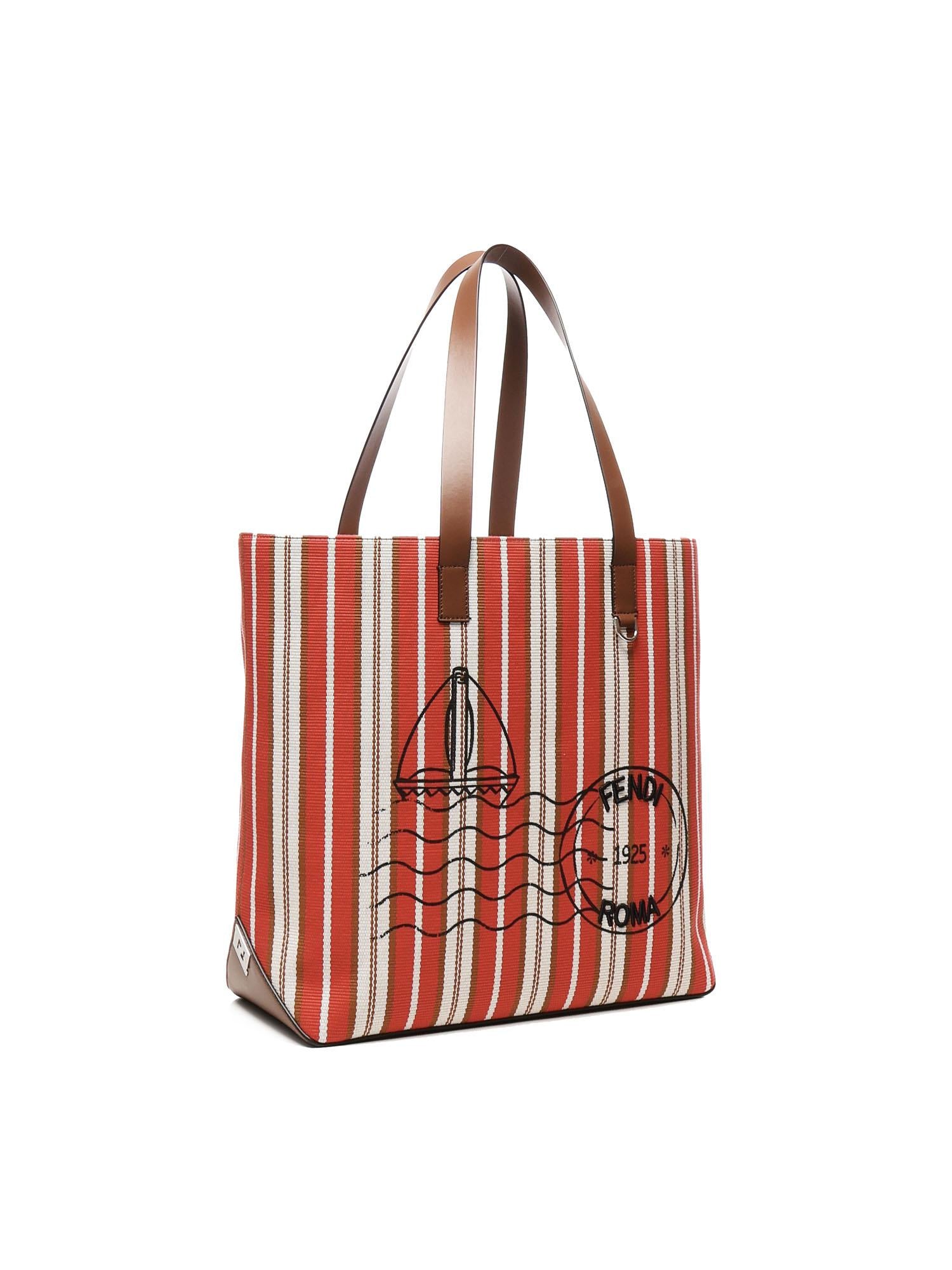 Shopping Bag Medium a righe 7VA657 AUGUF1SCQ FENDI