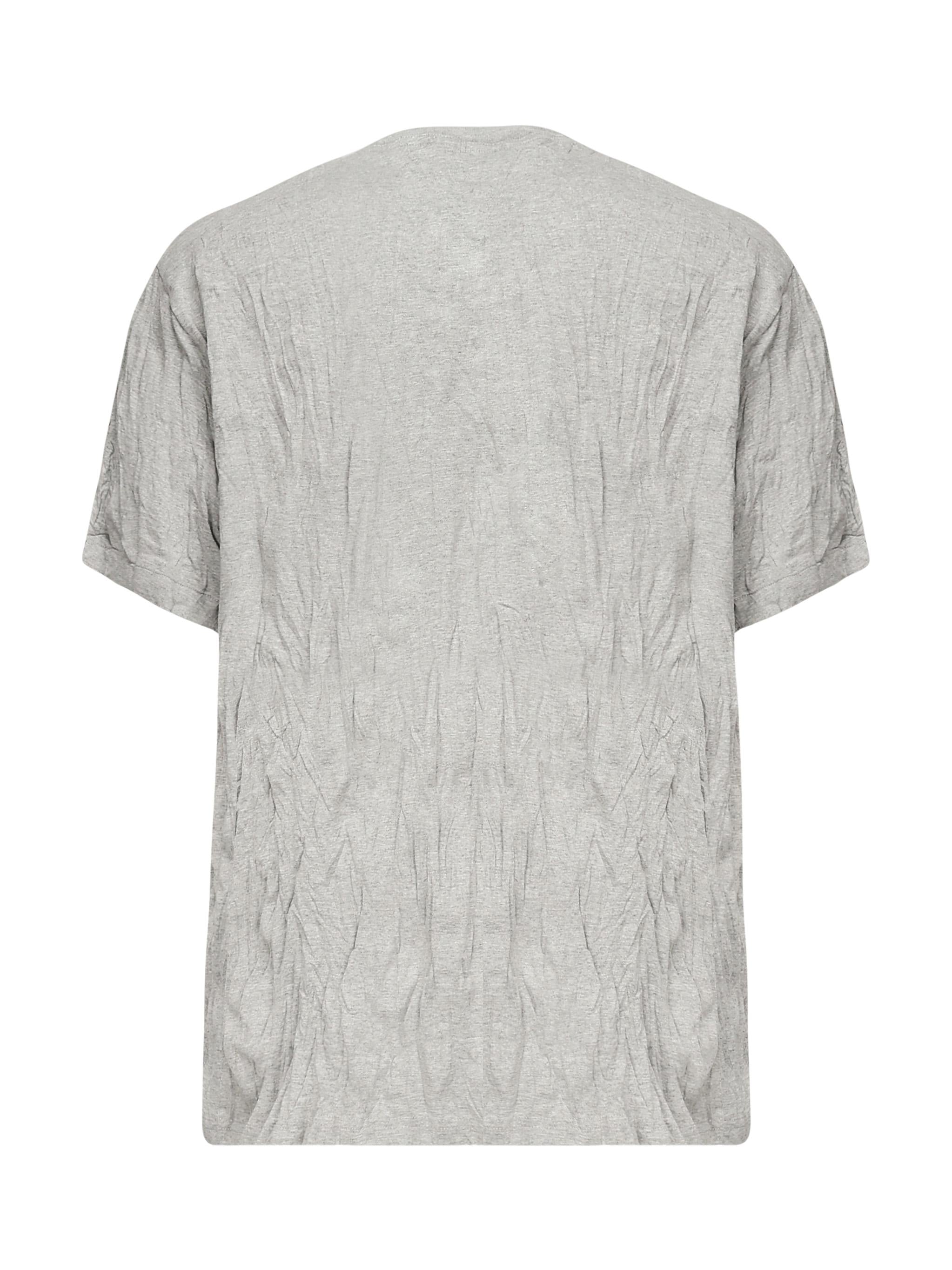 T-shirt in jersey di cotone froissé con stampa 833132 V5K501367 BOTTEGA VENETA