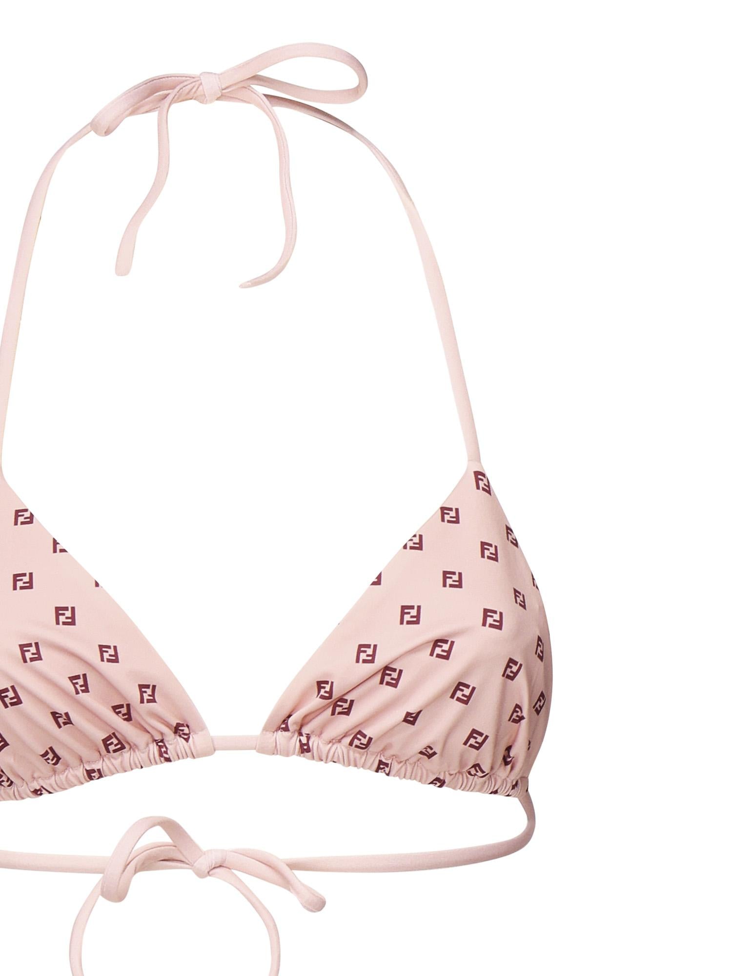 Top bikini a triangolo con stampa micro FXBA51 AT8TF1MVQ FENDI
