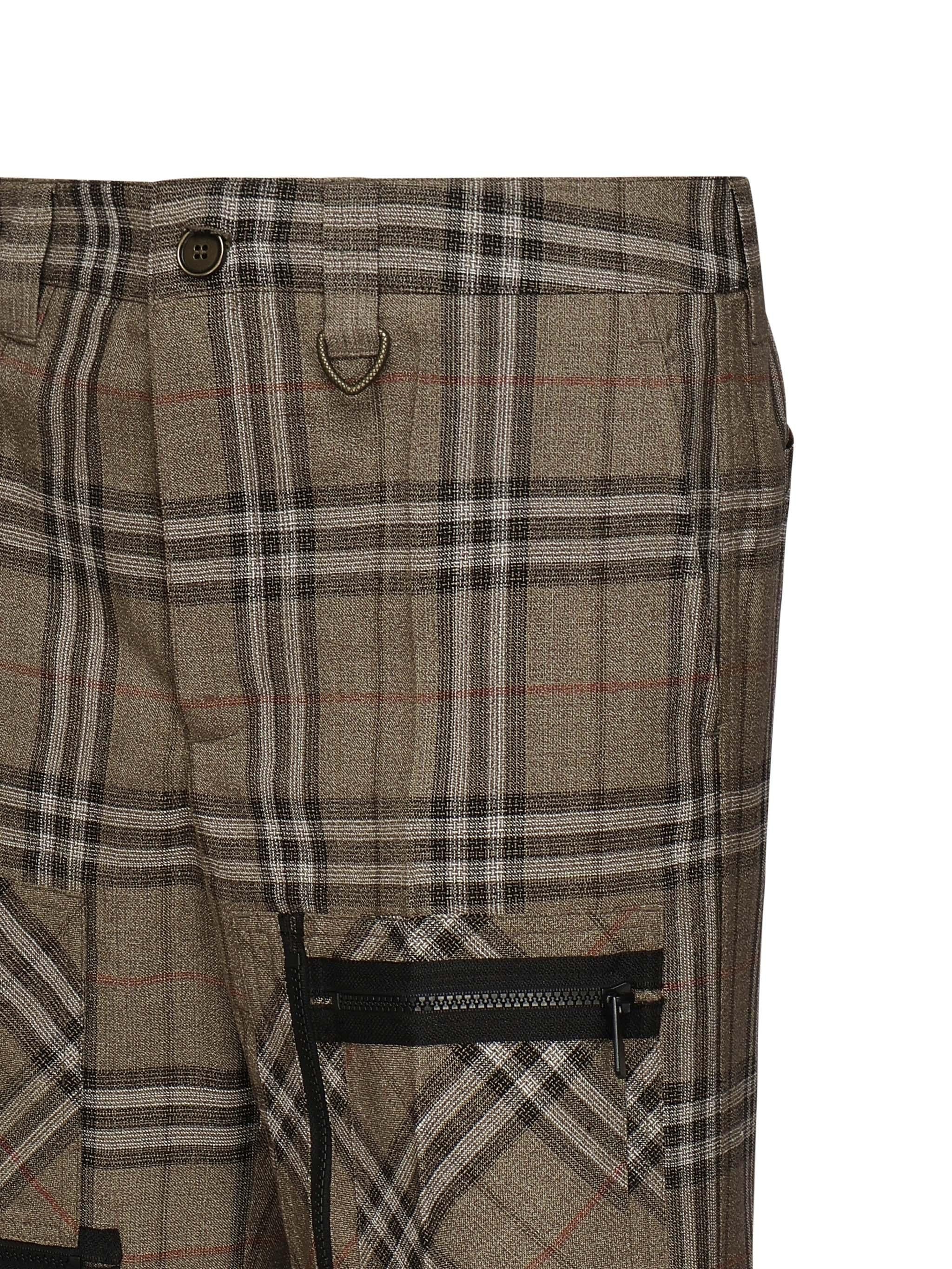 Pantaloni cargo in misto seta Check 8108349 C1846 BURBERRY