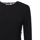 Abito lungo in crêpe con paillettes 114969 100 ROTATE