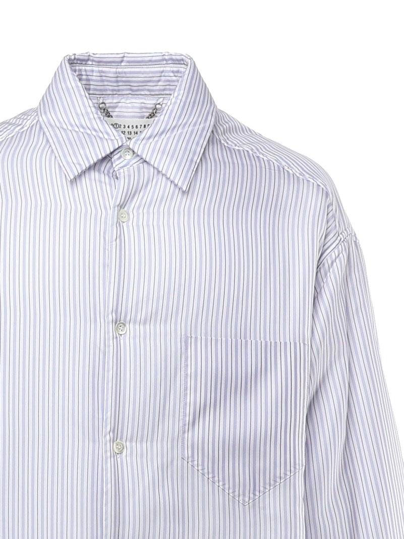 Camicia in cupro a righe S50DT0040 M35204001F MAISON MARGIELA