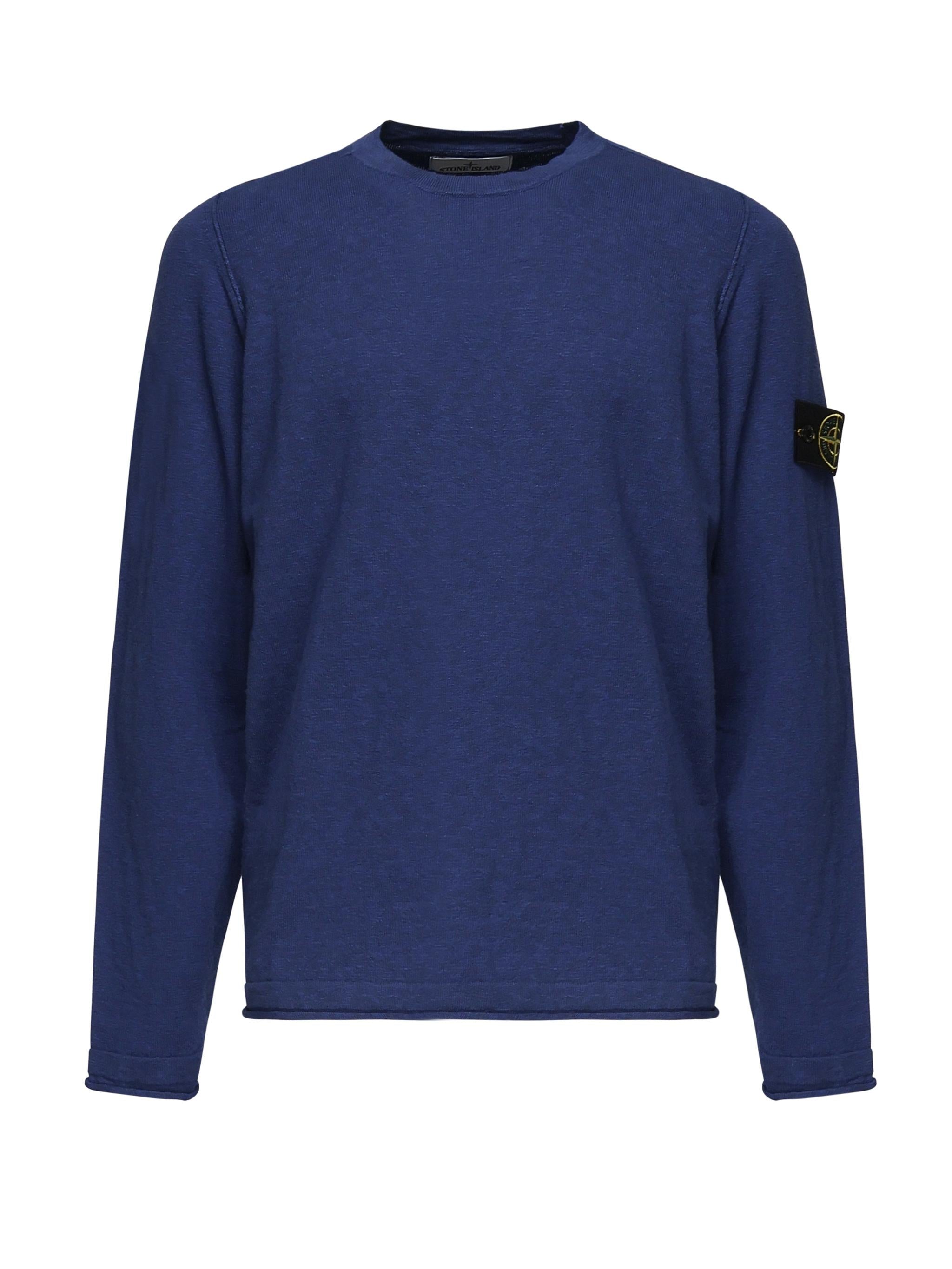 Maglione girocollo con piccoli risvolti K1S155100052 S00B0V1022 STONE ISLAND