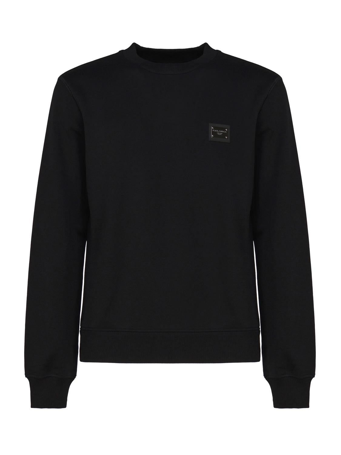 Felpa jersey con placca logata G9ABJT G7F2GN0000 DOLCE & GABBANA
