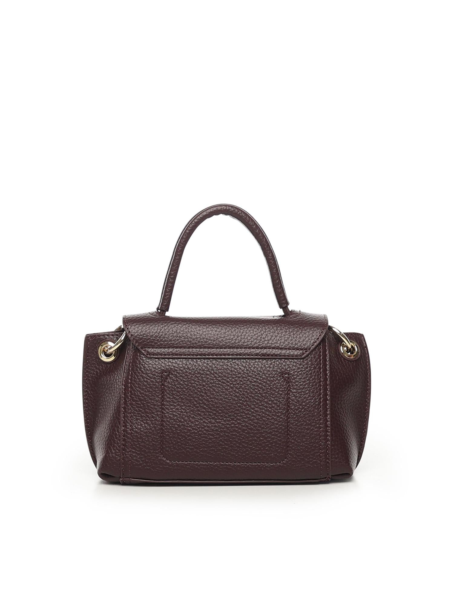 Borsa a mano Federica V small<BR/> 73BS9ER02 FEDERICA VBORDEAUX V° 73