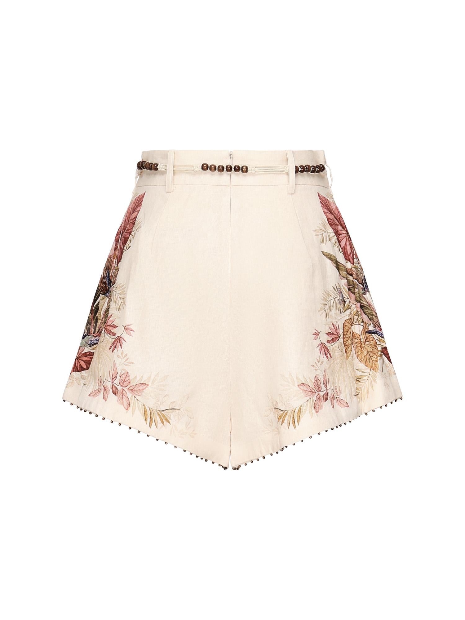 Shorts Ascension in lino 4557ASS253 CRMPLMFLO ZIMMERMANN