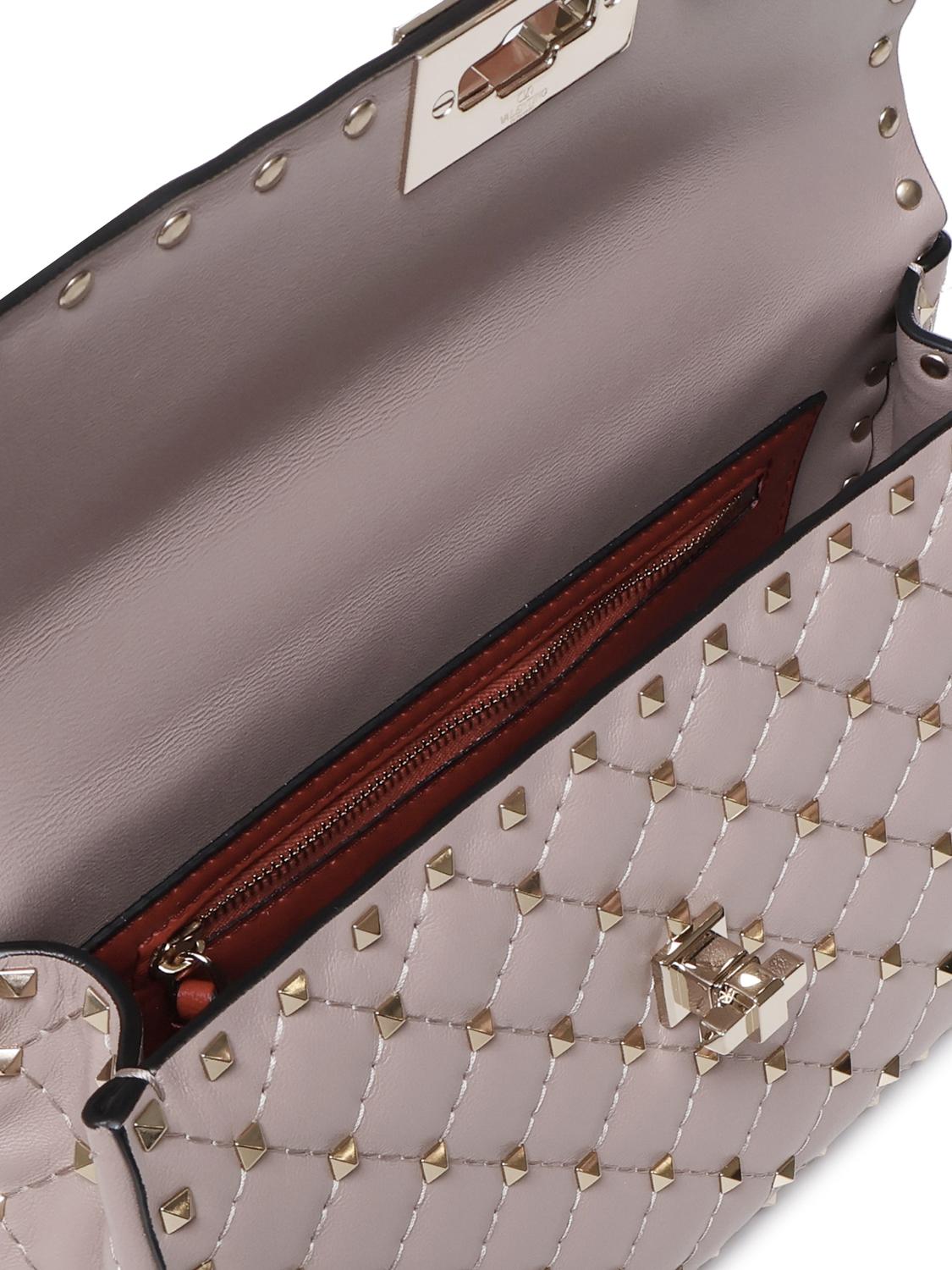 Borsa media con catena Rockstud Spike 7W2B0122 NAPP45 VALENTINO GARAVANI