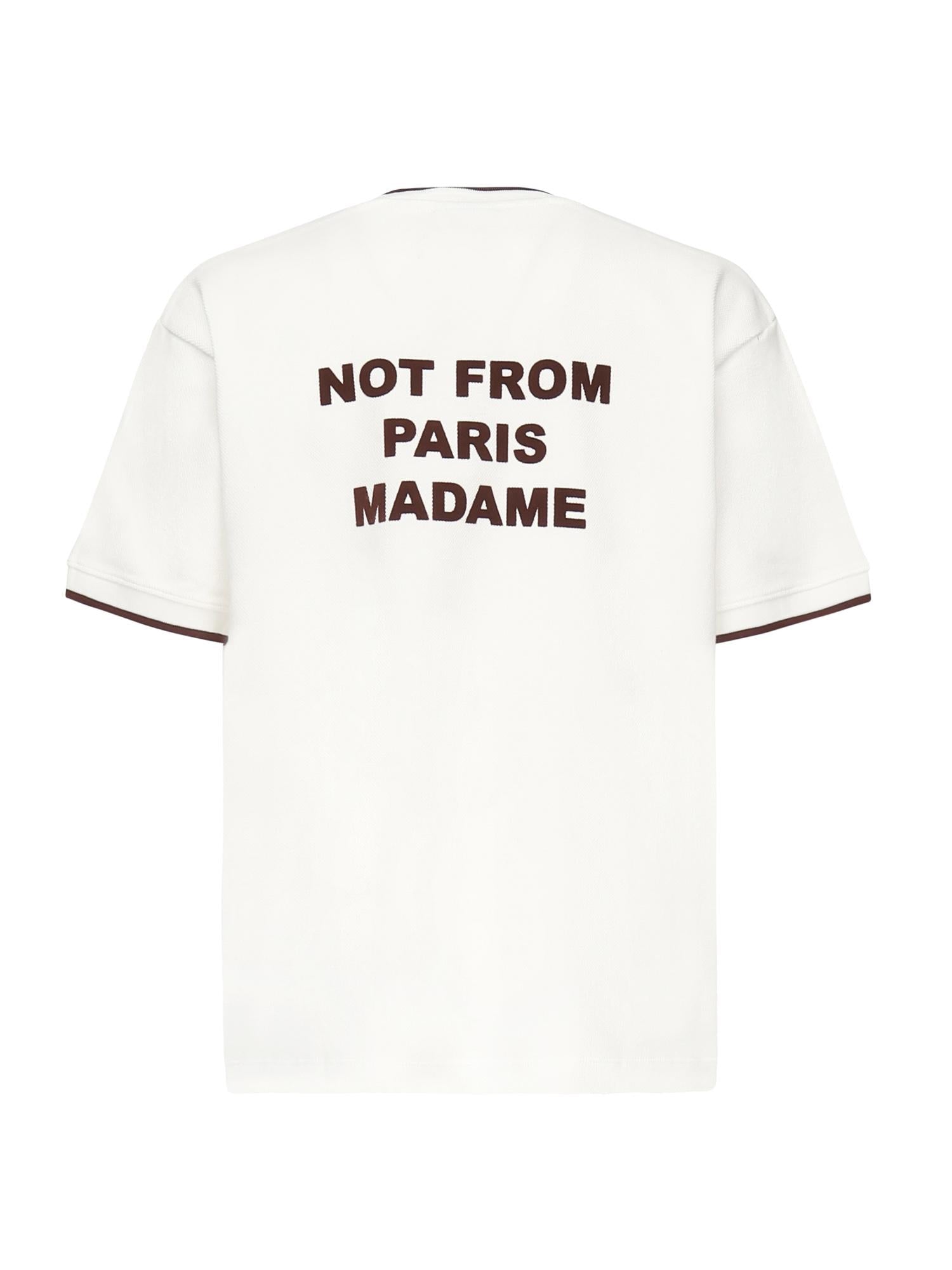 T-shirt Slogan Piqué HTS262CO167 OW Drôle de Monsieur