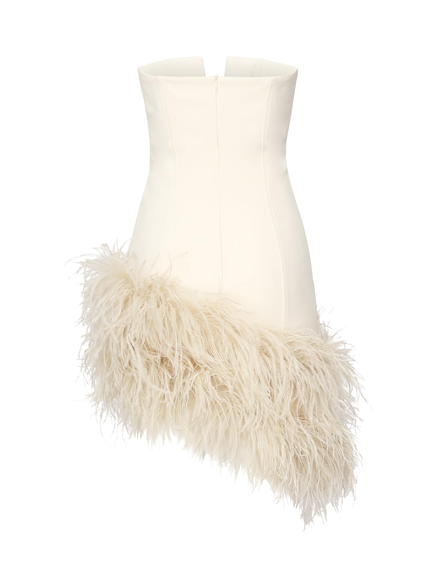 Abito Maya con piume ABITO MAYA IVORY THE ARCHIVIA