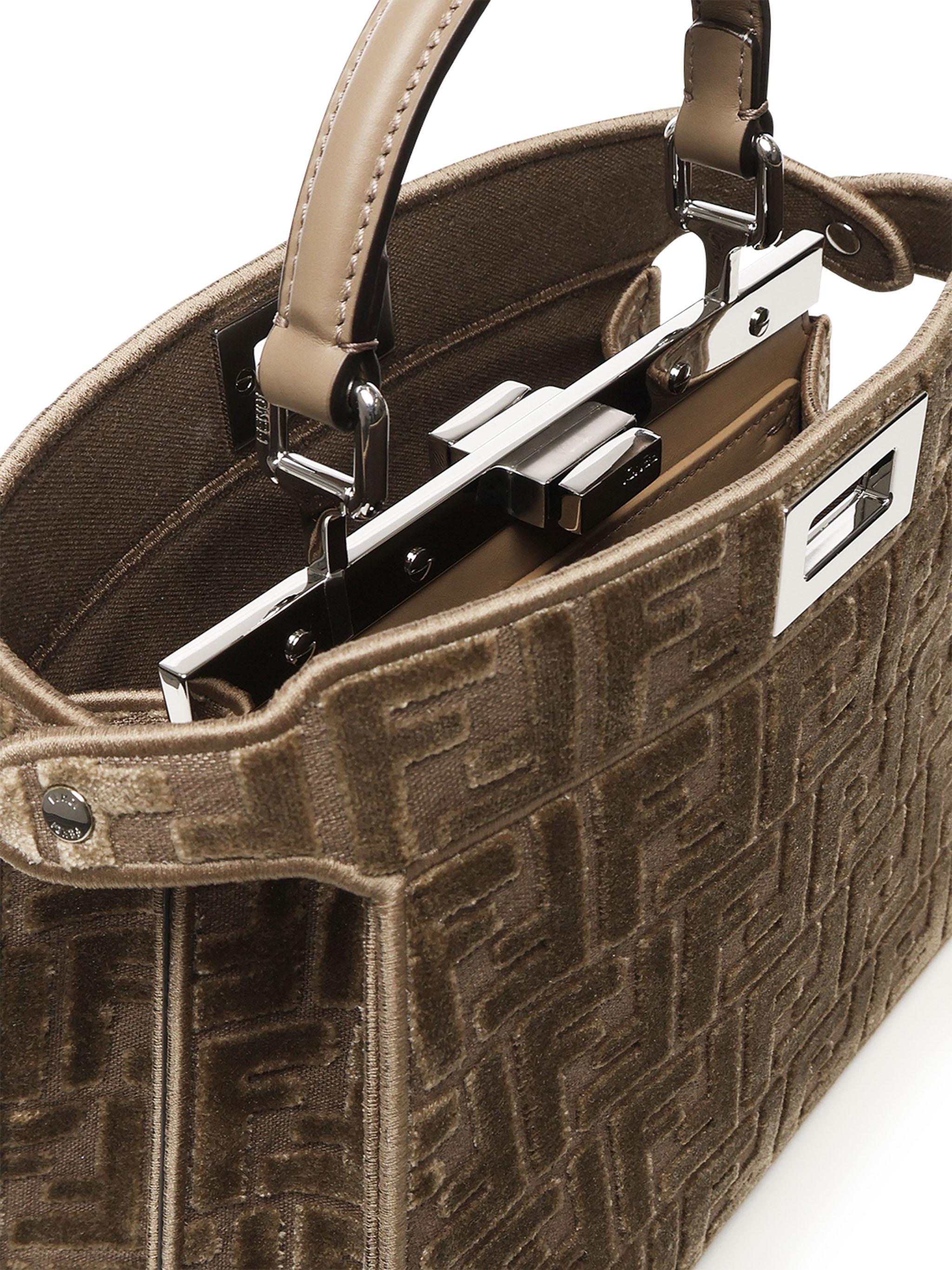 Borsa Peekaboo Small FF jacquard 8BN327 AT14F0EMR FENDI