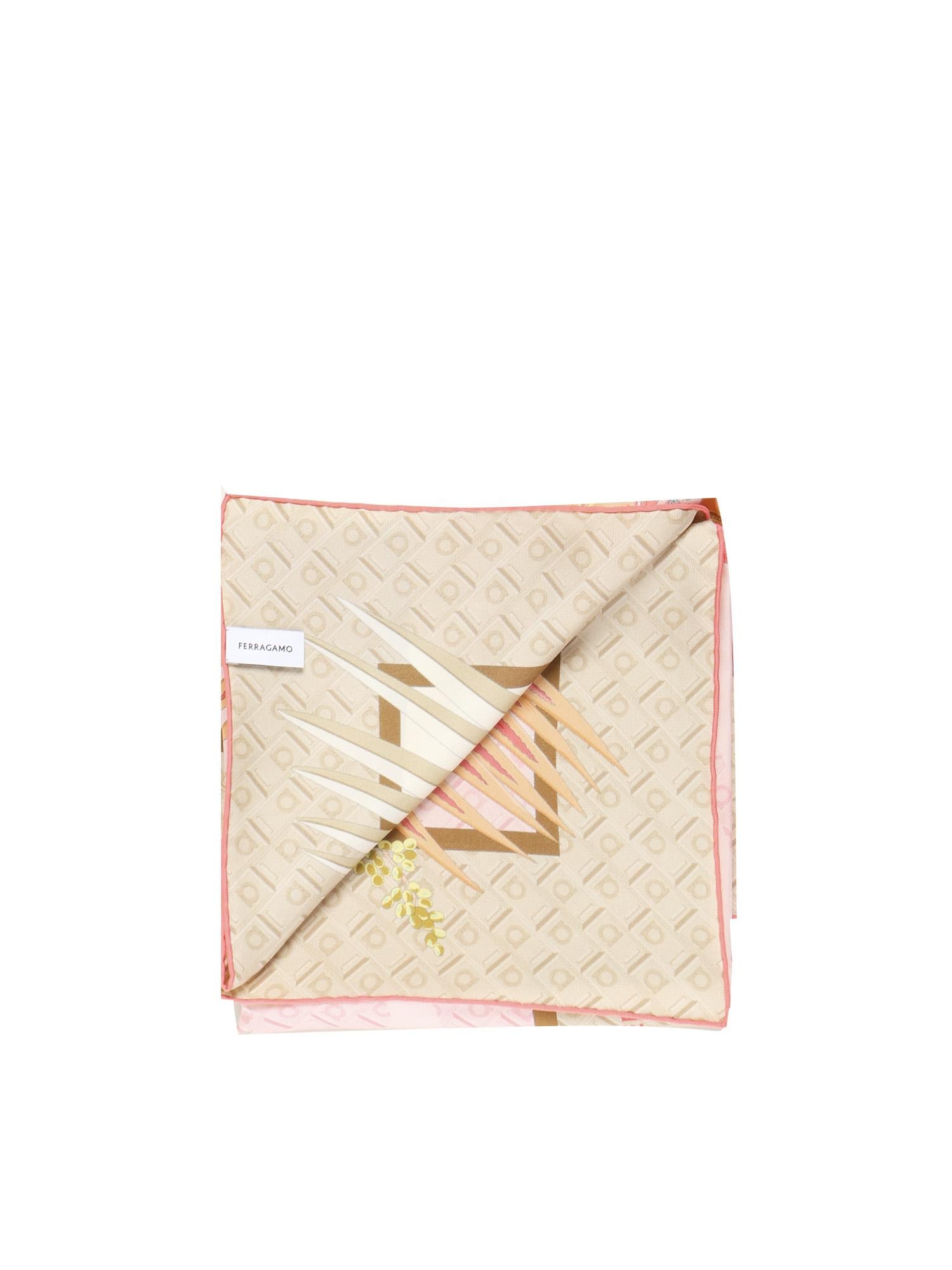 Foulard in seta con stampa 310215 785337004 FERRAGAMO