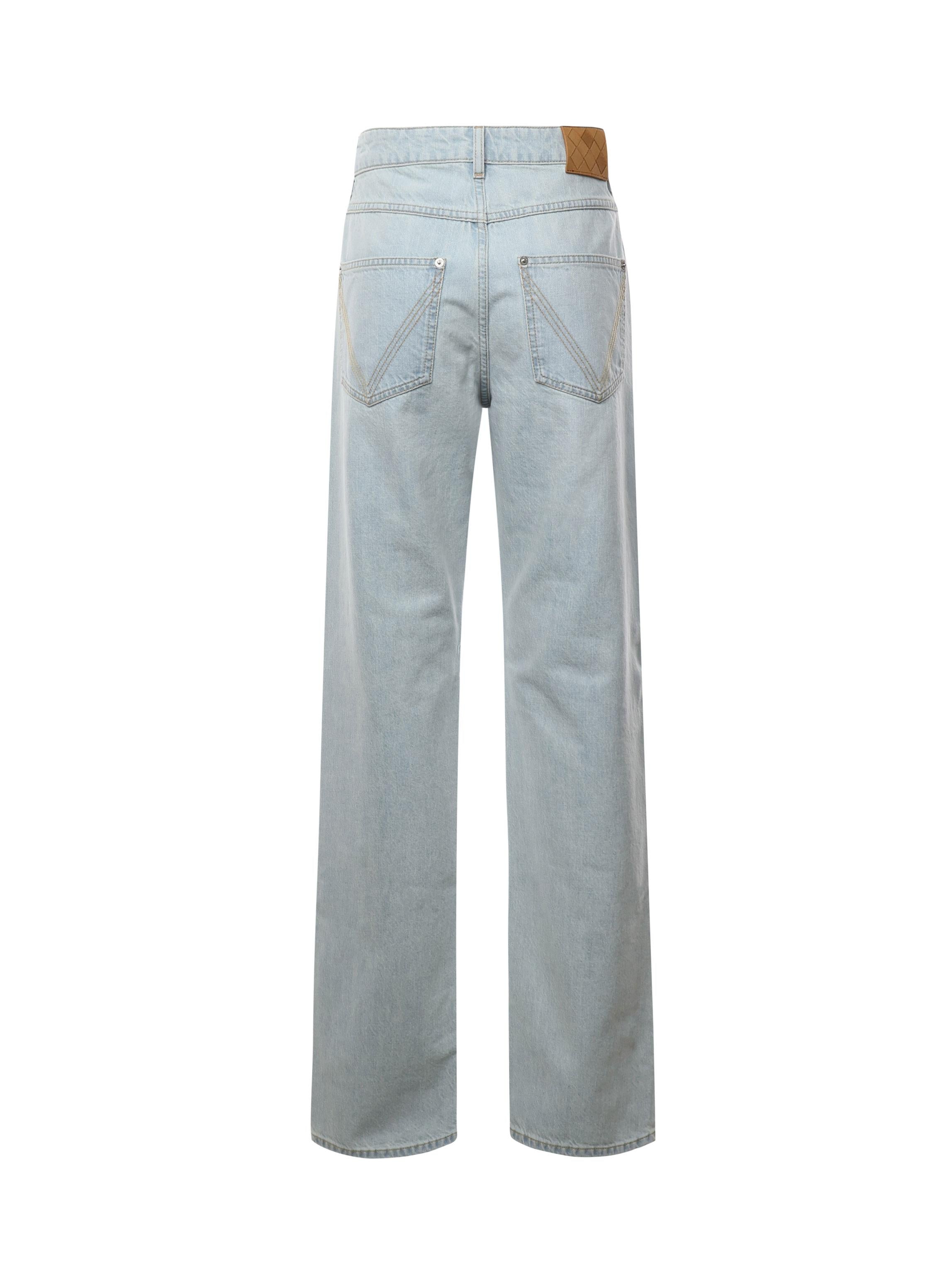 Jeans a gamba dritta in denim 813503 V4ZR04132 BOTTEGA VENETA