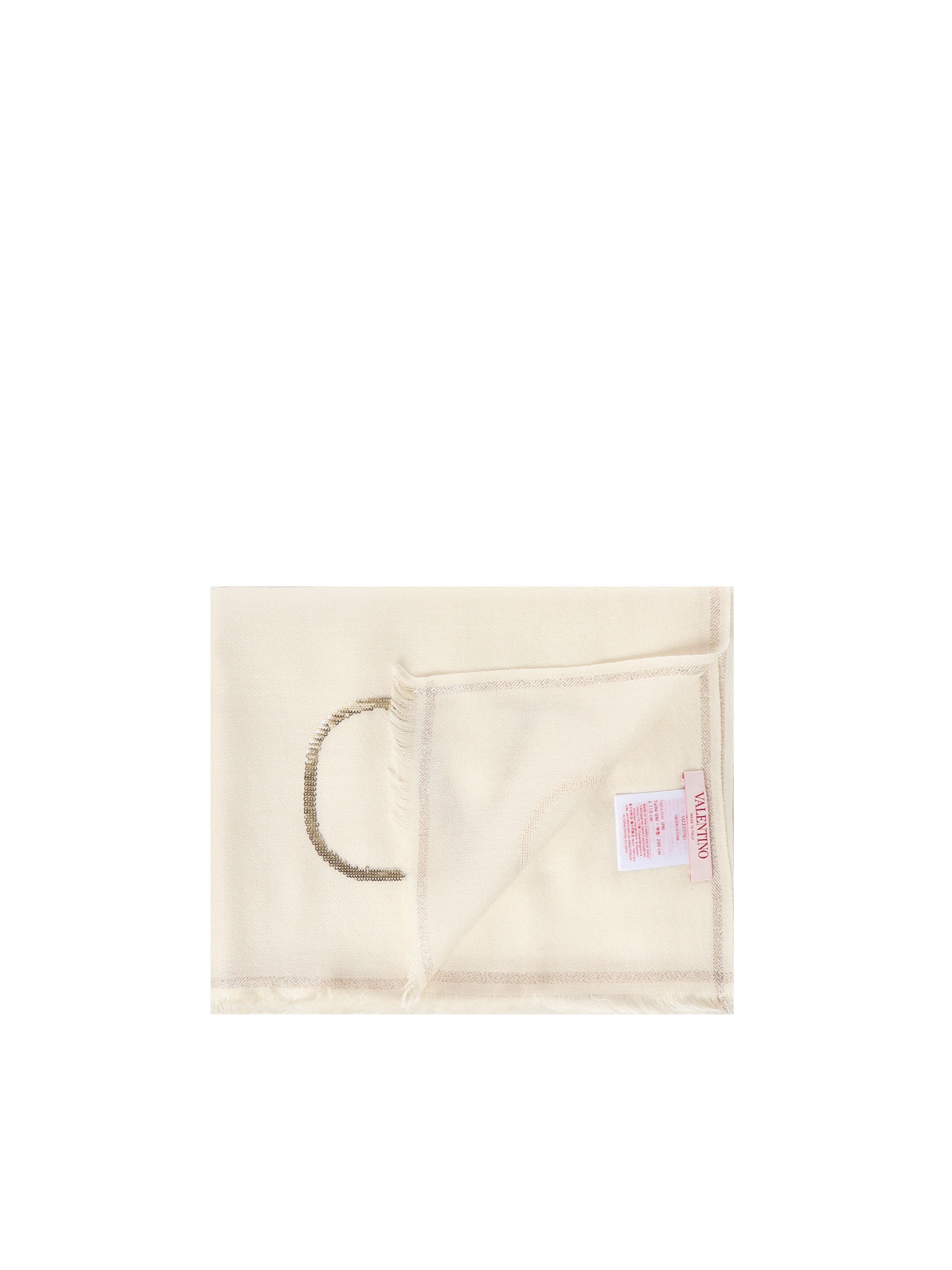 Scialle VLogo Signature in cashmere e seta con logo in lurex 5W2EB107 LMKZYC VALENTINO GARAVANI