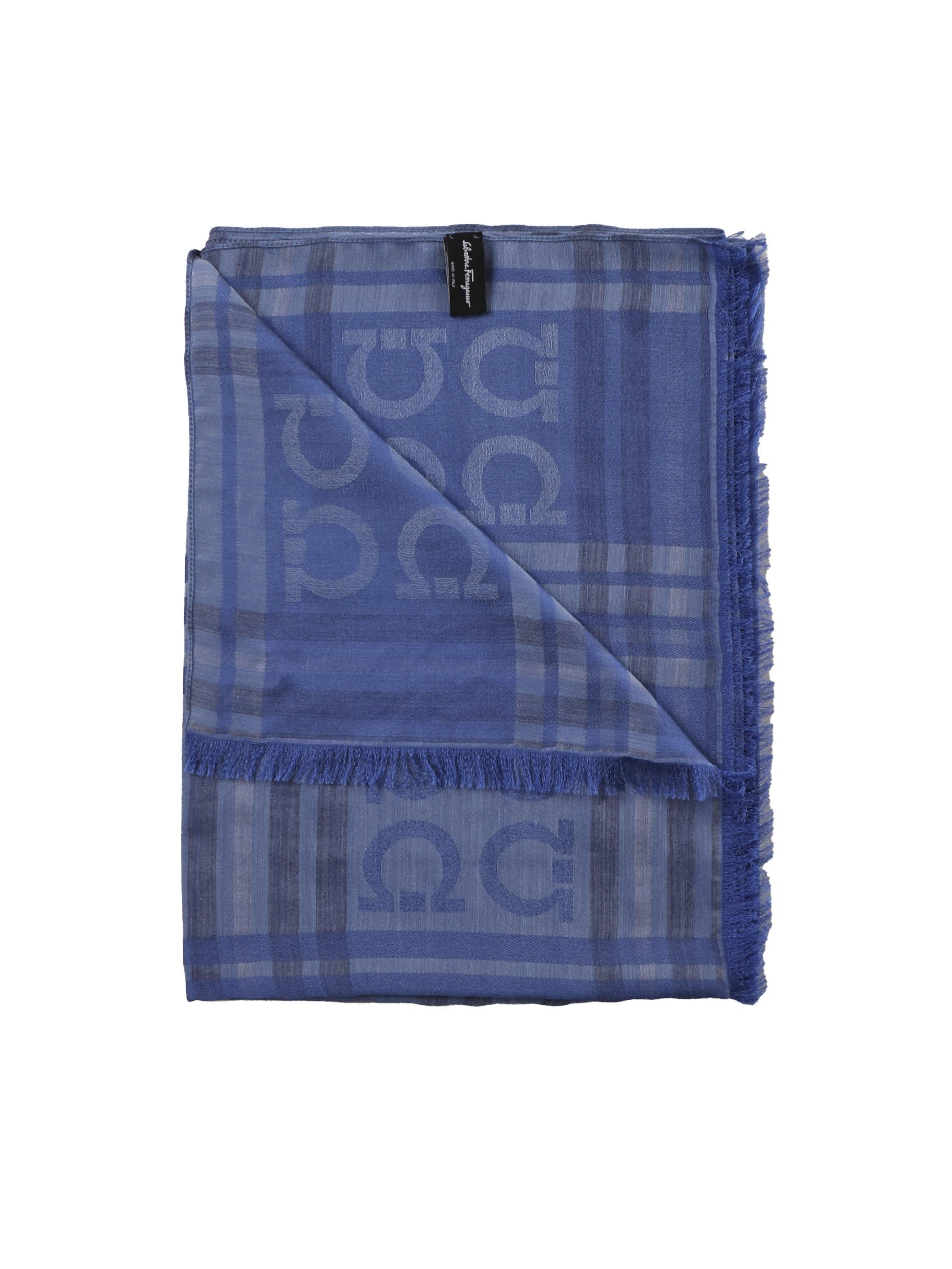 Sciarpa in lana con gancini 520066 754767002 FERRAGAMO