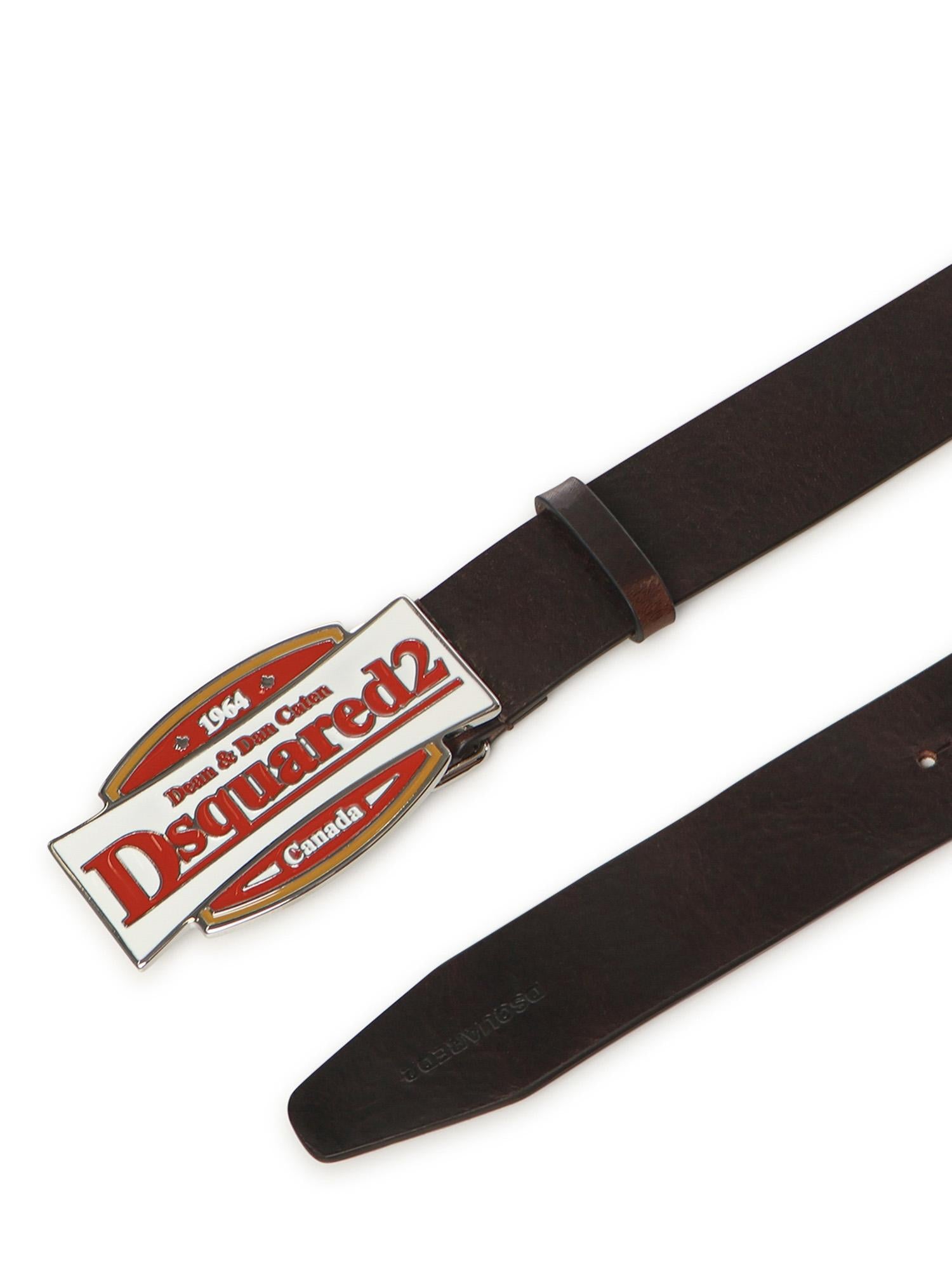 Cintura con placca logo<BR/> BEM0665 M1298 DSQUARED2