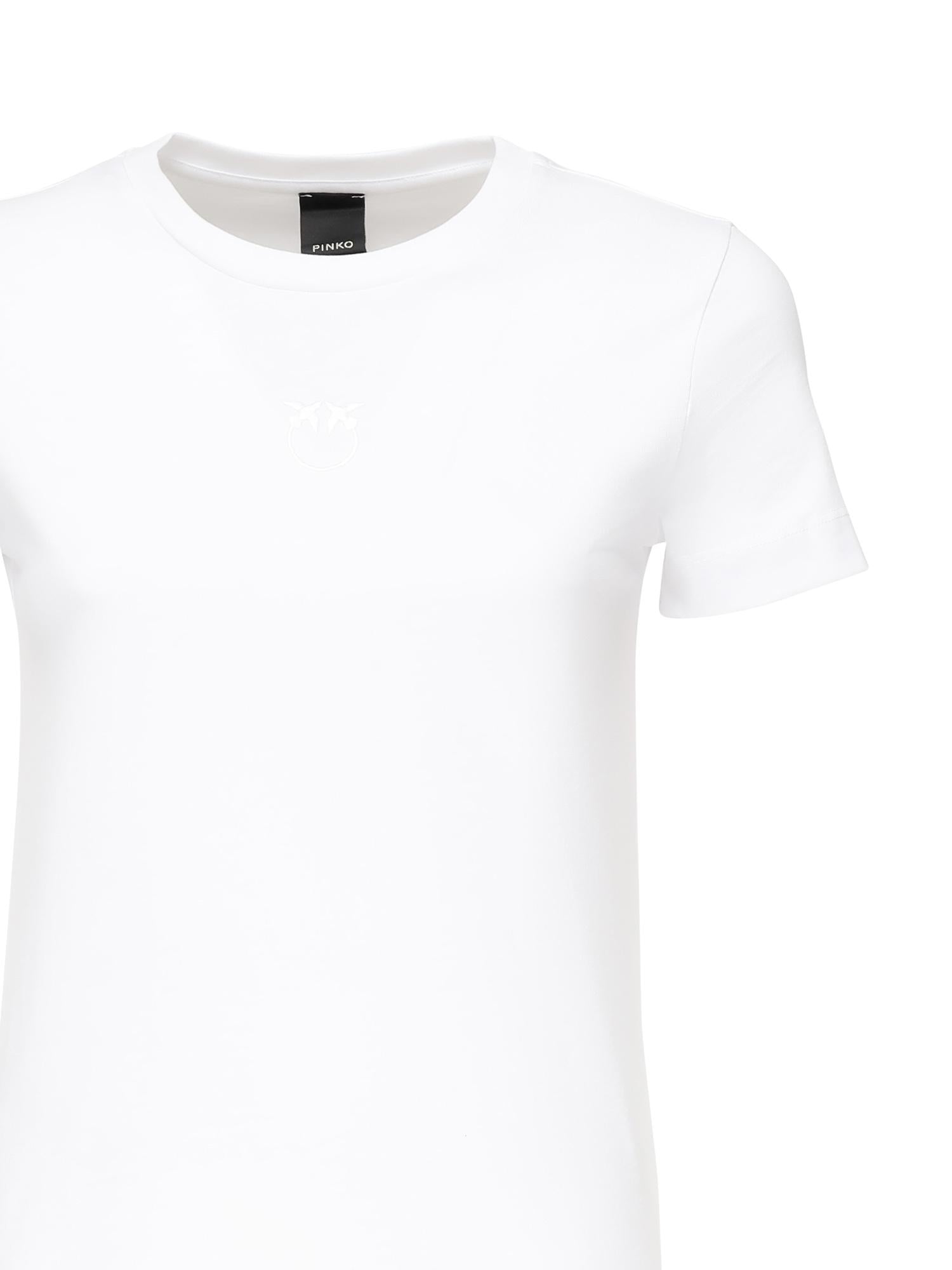 T-shirt con ricamo logo 100355 A2RDZ04 PINKO