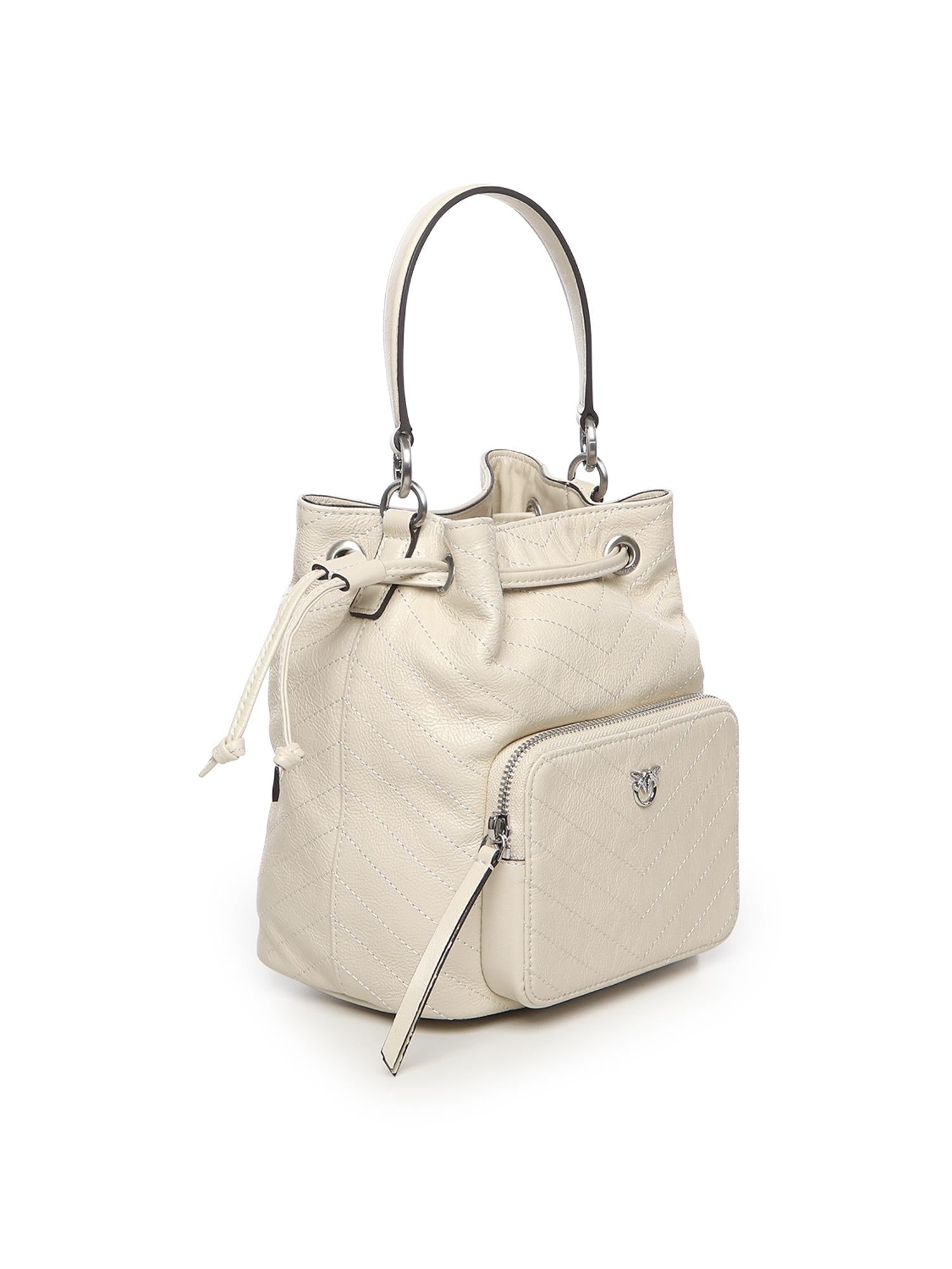 Borsa a mano piccola Cargo Bucket Bag in pelle 105112 A2JCZ14E PINKO