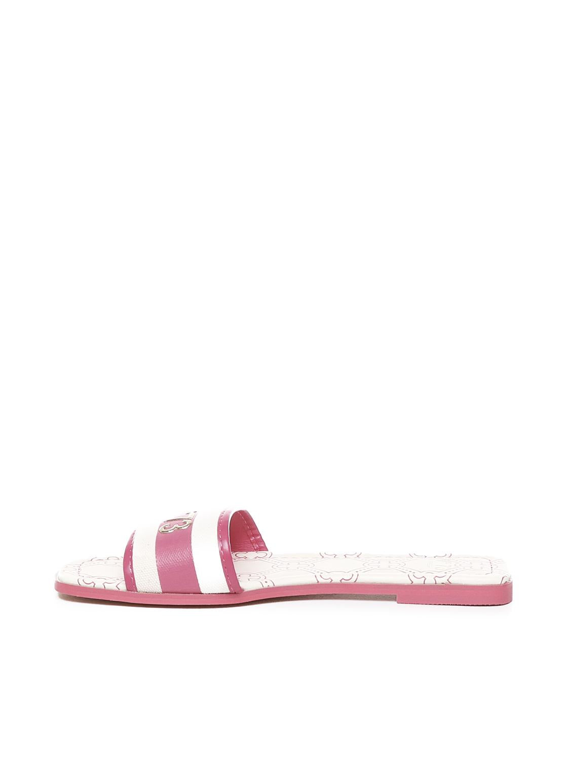 Sandali flat spirit in cuoio 73SC7U201CAN SPIRIT FLATBEIGE/FUXIA V° 73