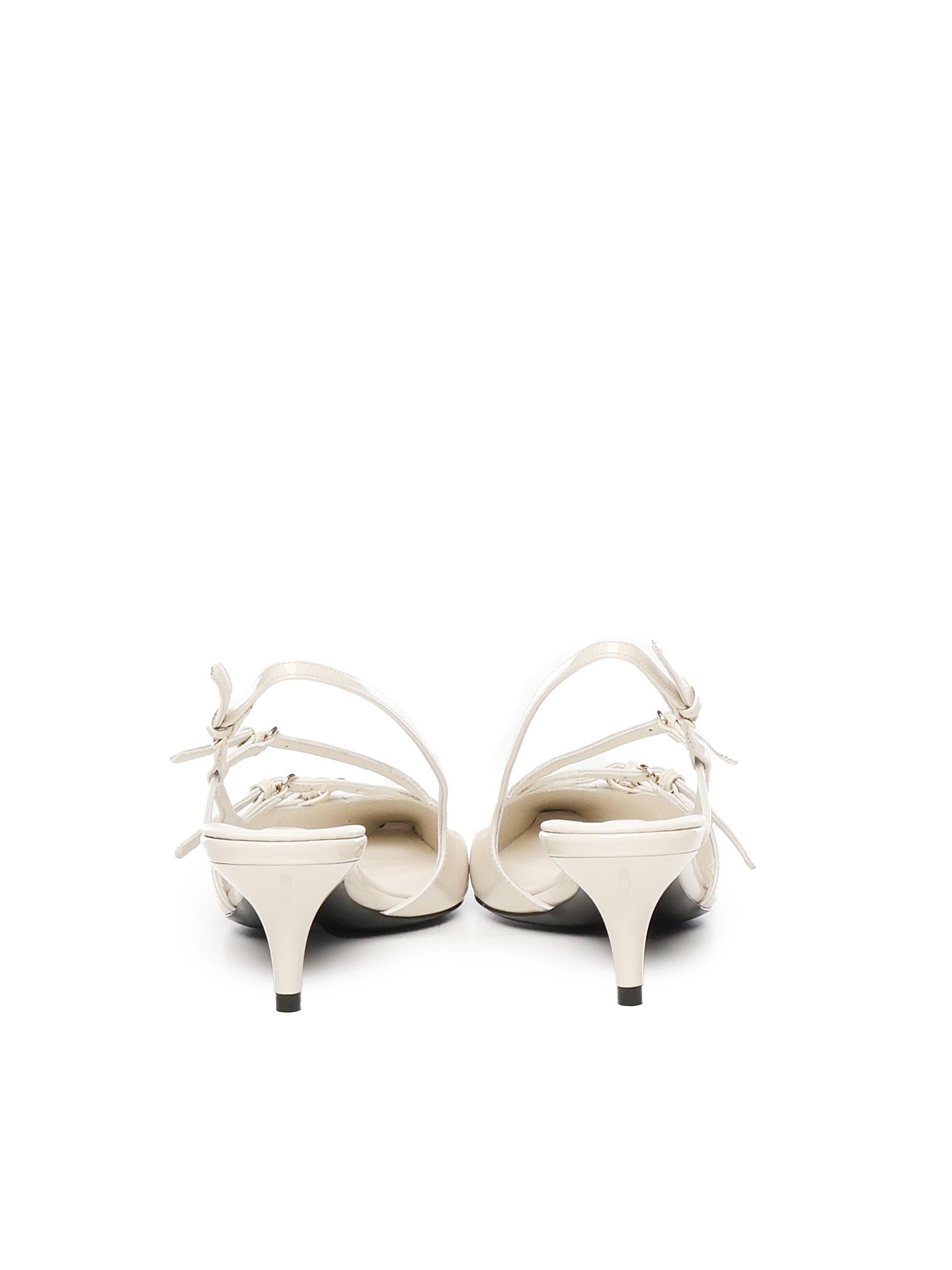 Décolleté slingback in vernice con fibbie 5I013E 69F0304 MIU MIU