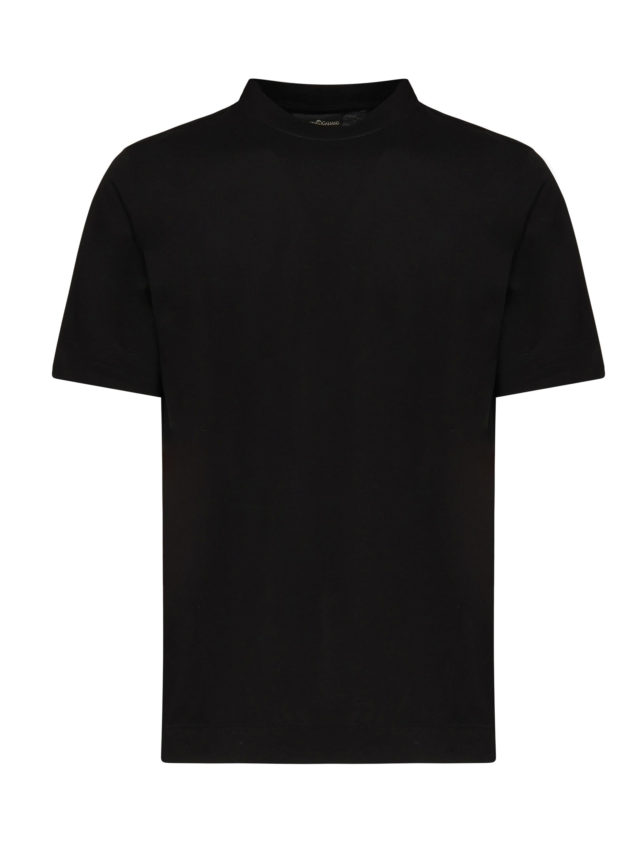 T-shirt girocollo in cotone AIGUE -NERO GIULIANO GALIANO