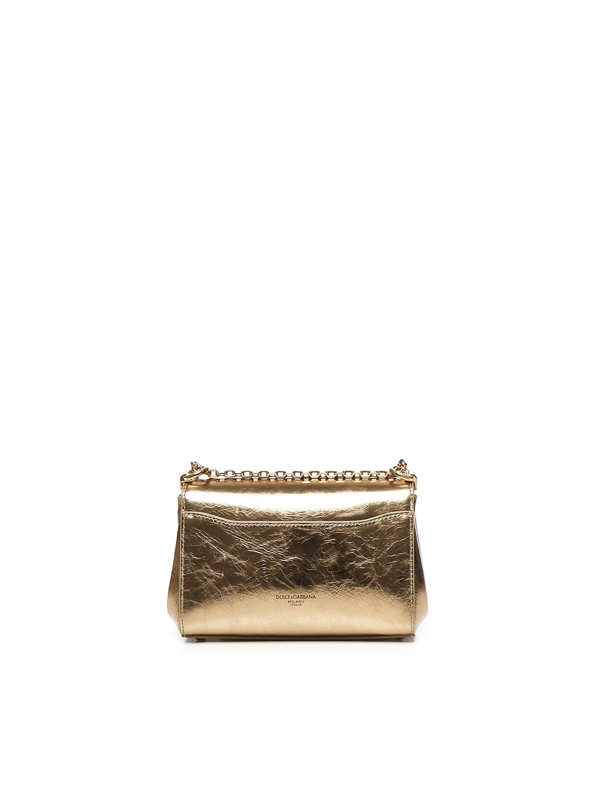 Borsa a tracolla Marlene in pelle metallizzata BB7766 AC6628H945 DOLCE & GABBANA