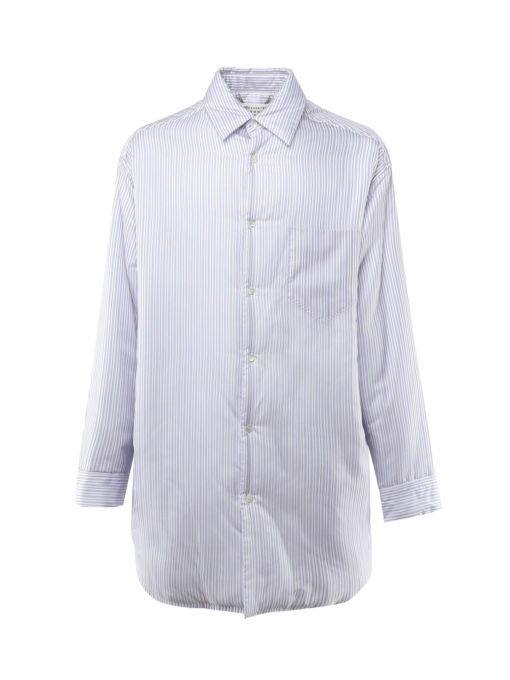 Camicia in cupro a righe S50DT0040 M35204001F MAISON MARGIELA
