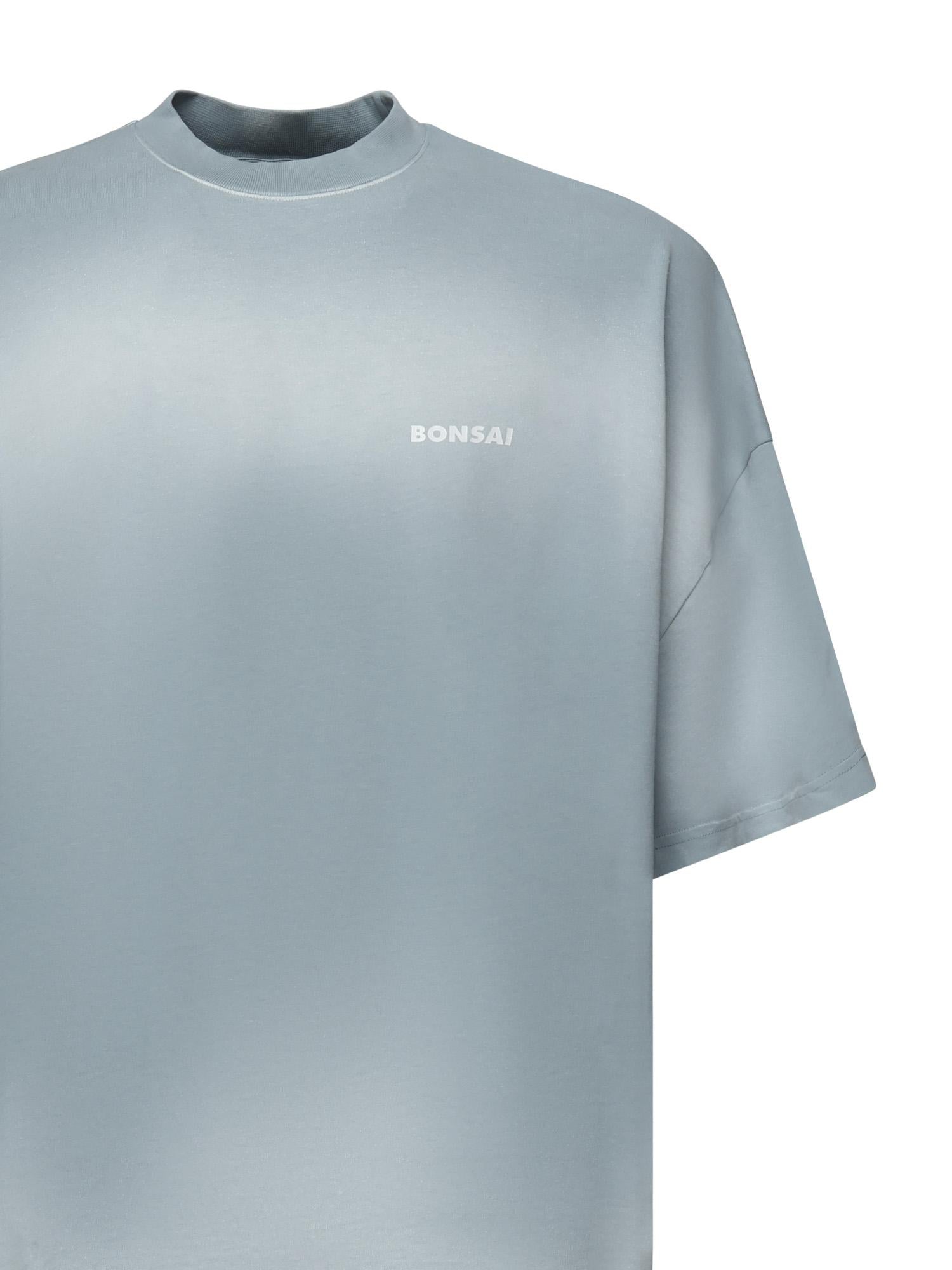 T-shirt spray con logo TS003001 BLUWHT BONSAI