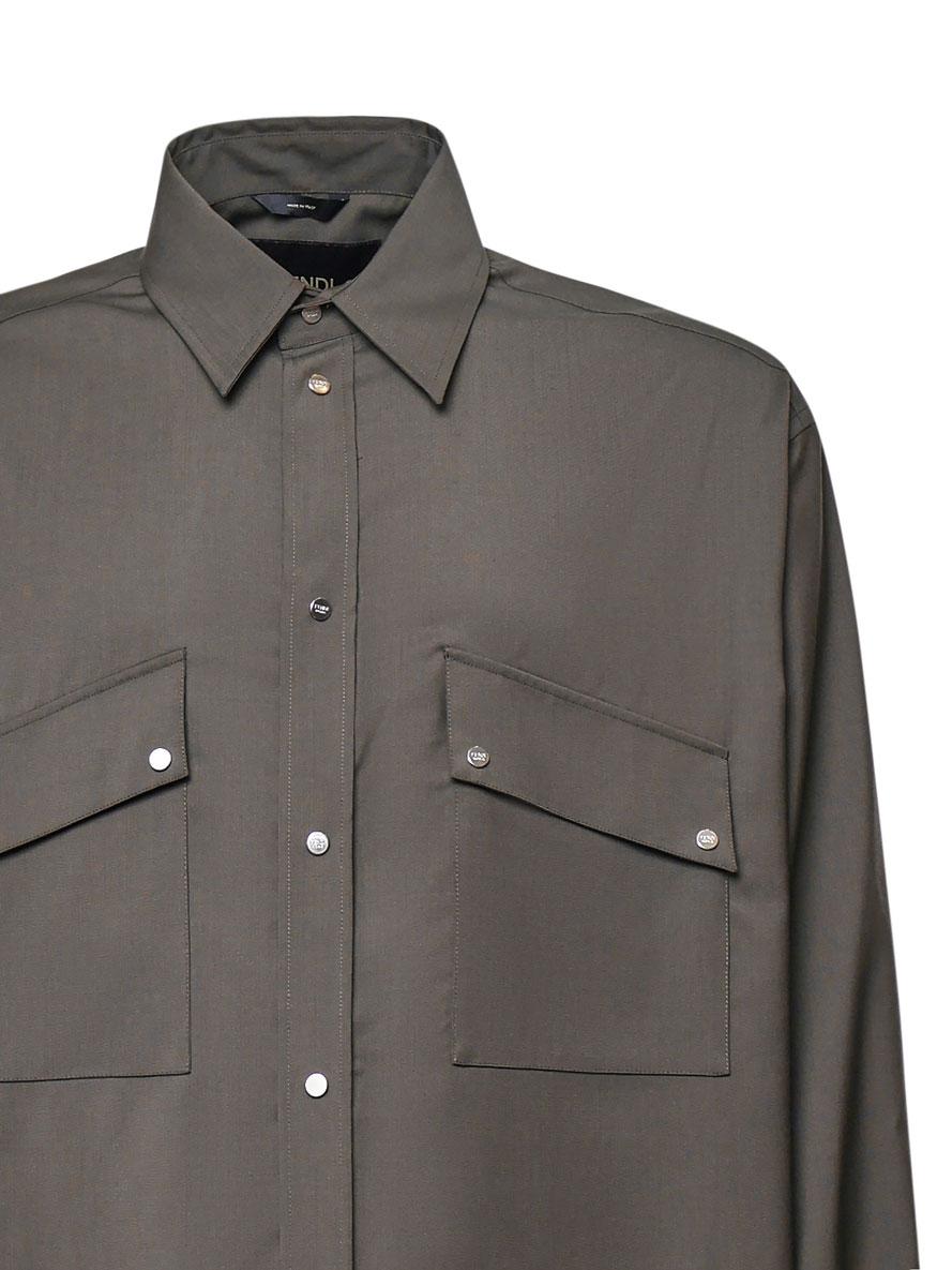 Camicia over in lana FW1319 ASCHF03NT FENDI
