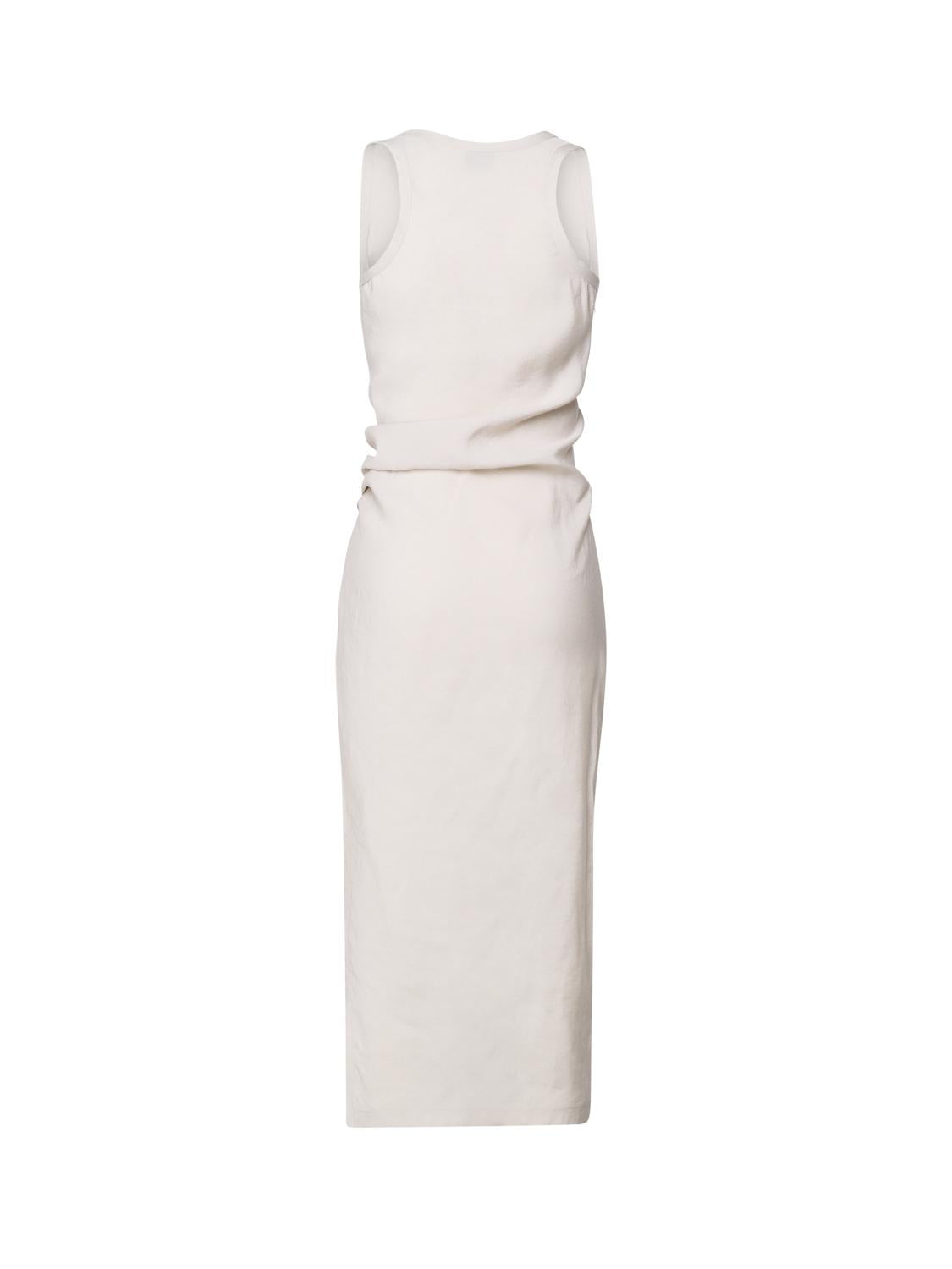 Abito lungo con drappeggio 4047 4273BEIGE SCARLETT G