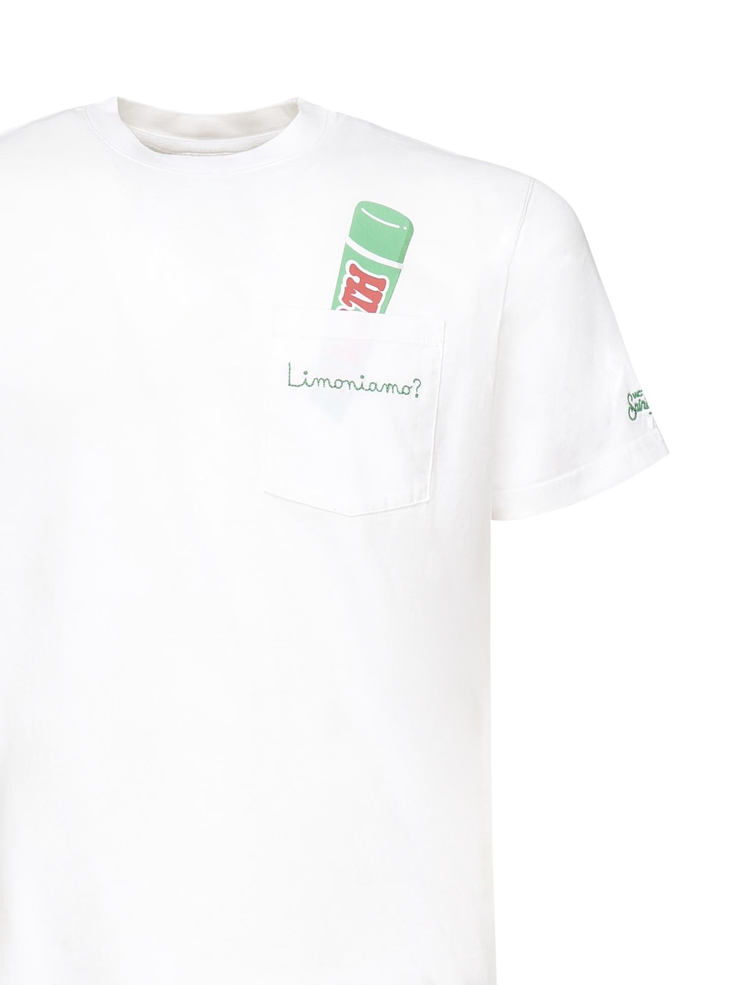 T-shirt Austin con ricamo e stampa AUS0001 05606H MC2 SAINT BARTH