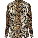 Camicia in twill di seta stampa Ocelot G5JL8T IS1NFHHL7N DOLCE & GABBANA